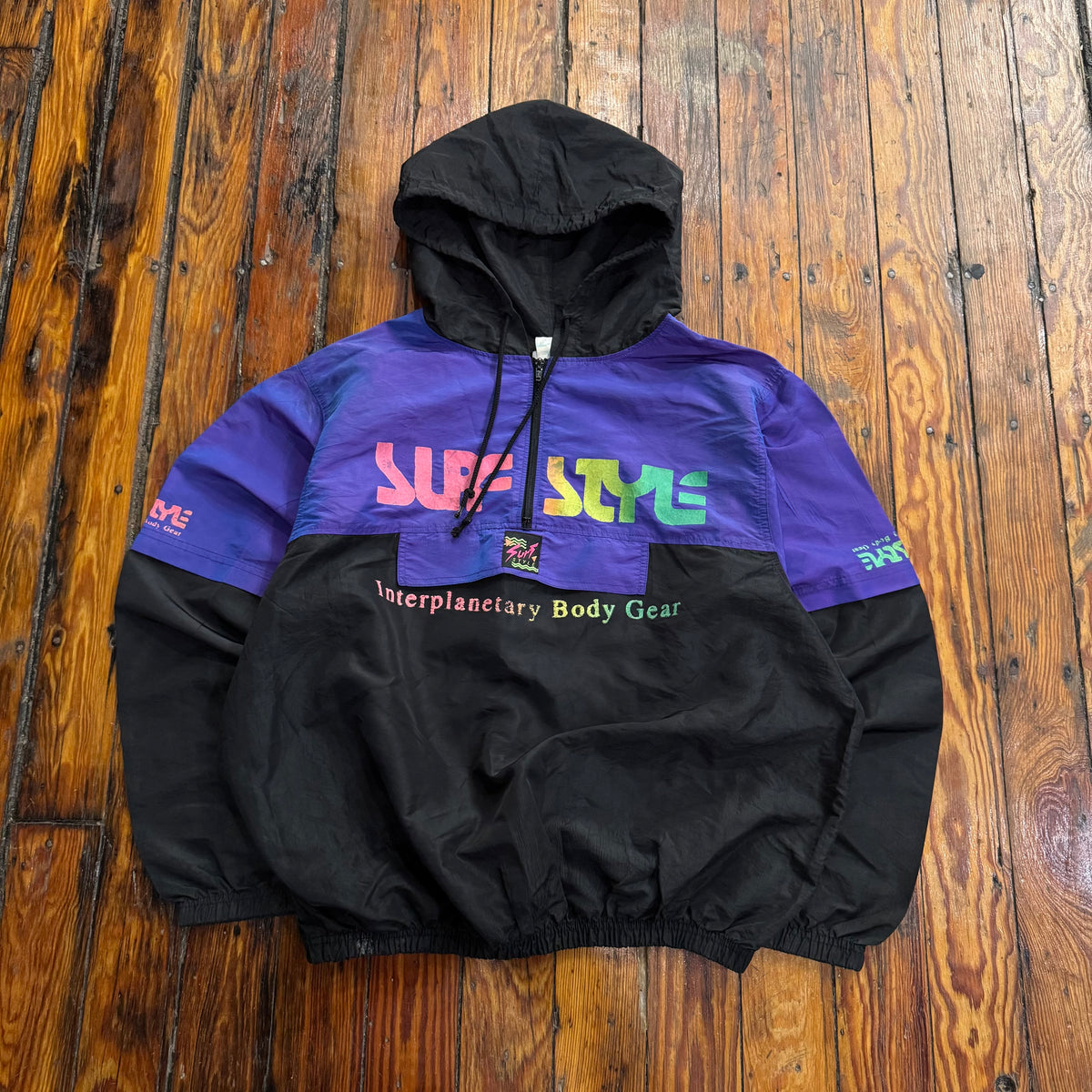 Vintage Surf Style Windbreaker Jacket Sz L