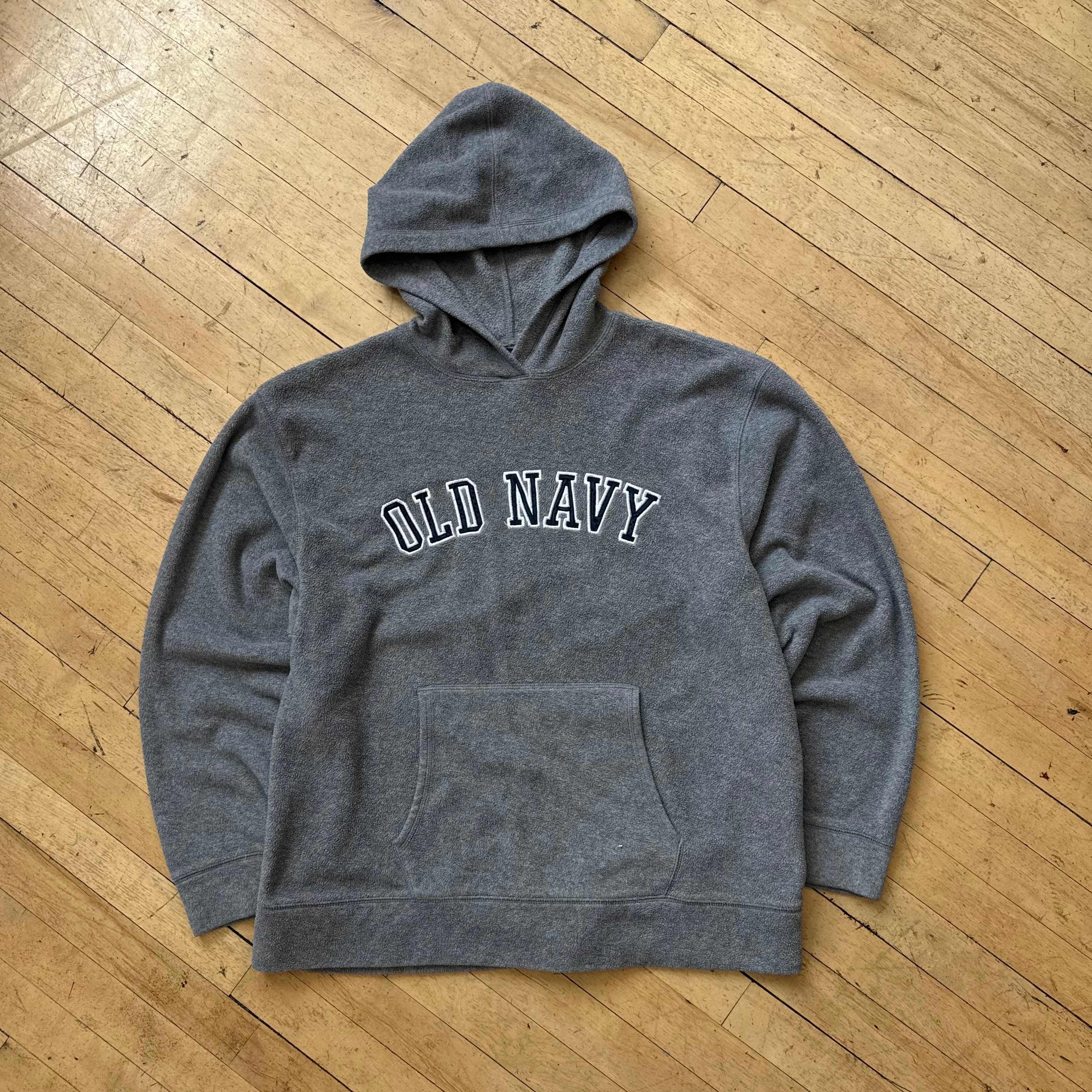 Vintage Old Navy SpellOut Fleece Hoodie Sz XL