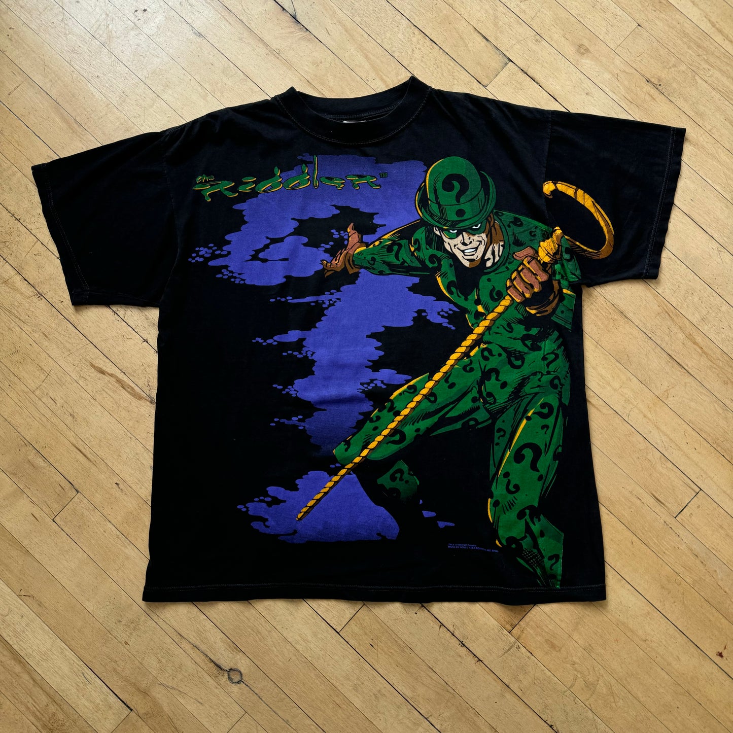 Vintage The Riddler Batman T-shirt Sz XL