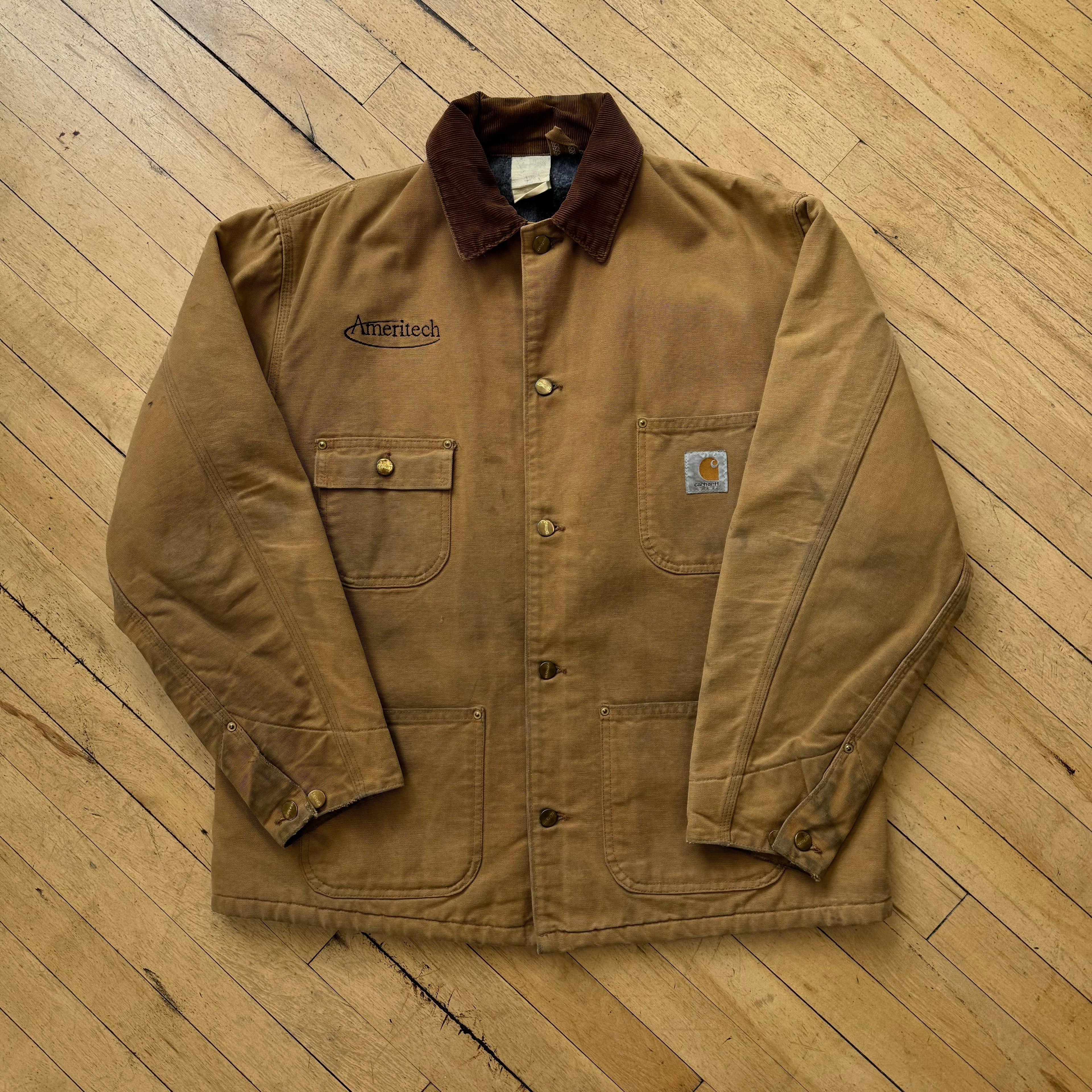 Vintage Carhartt Blanket Lined Chore Jacket Sz XL
