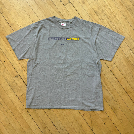Vintage Nike Minnesota Vikings SpellOut T-shirt Sz XL