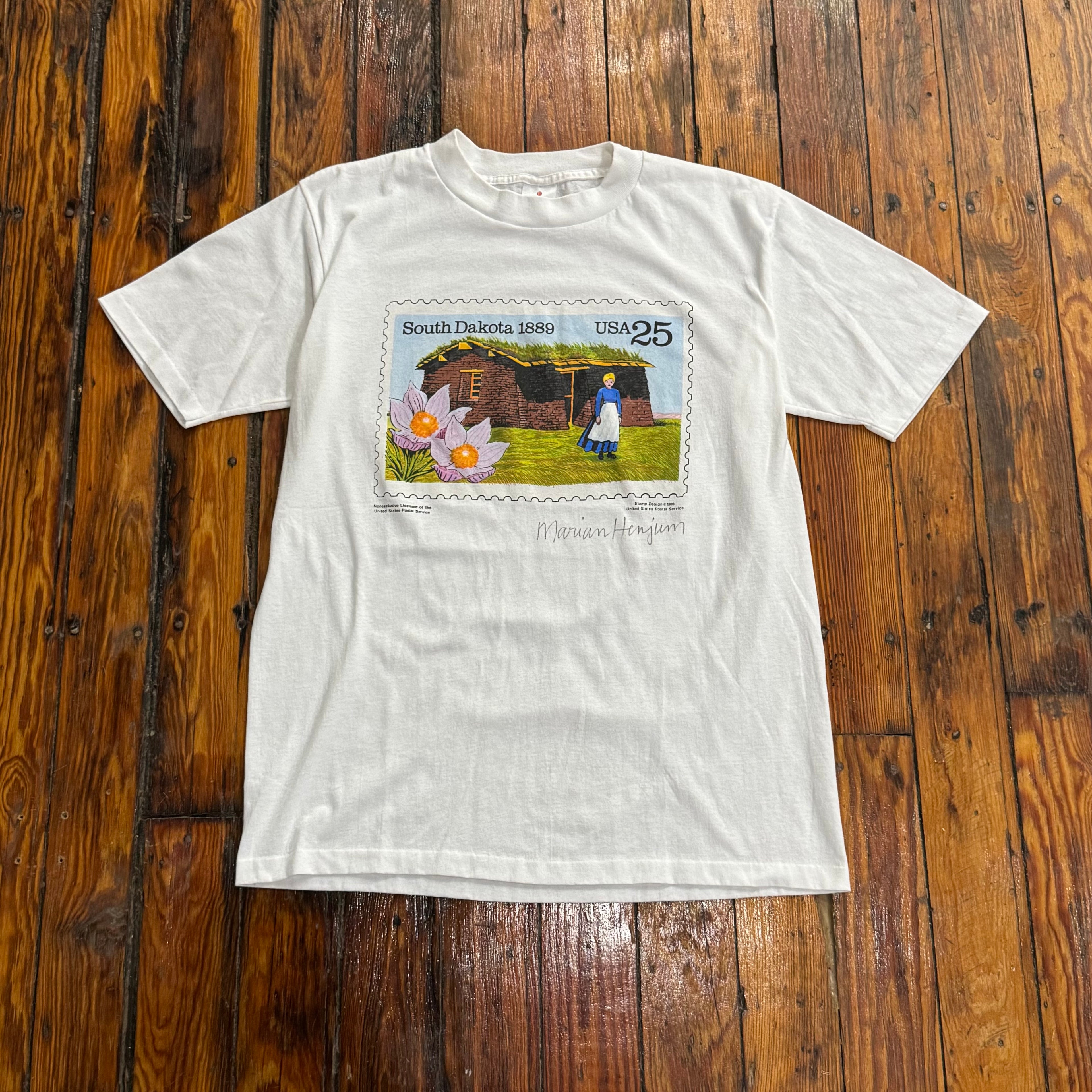 Vintage South Dakota Stamp T-shirt Sz L