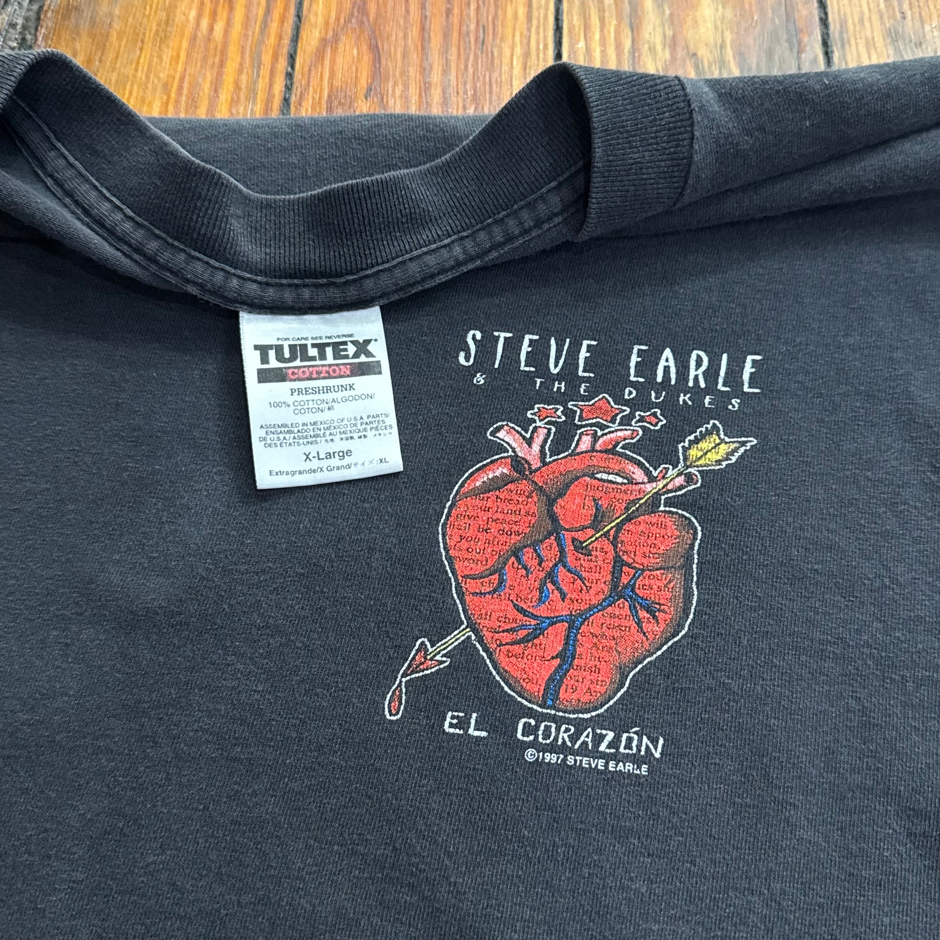 Vintage Steve Earle & The Dukes Tour T-shirt Sz XL
