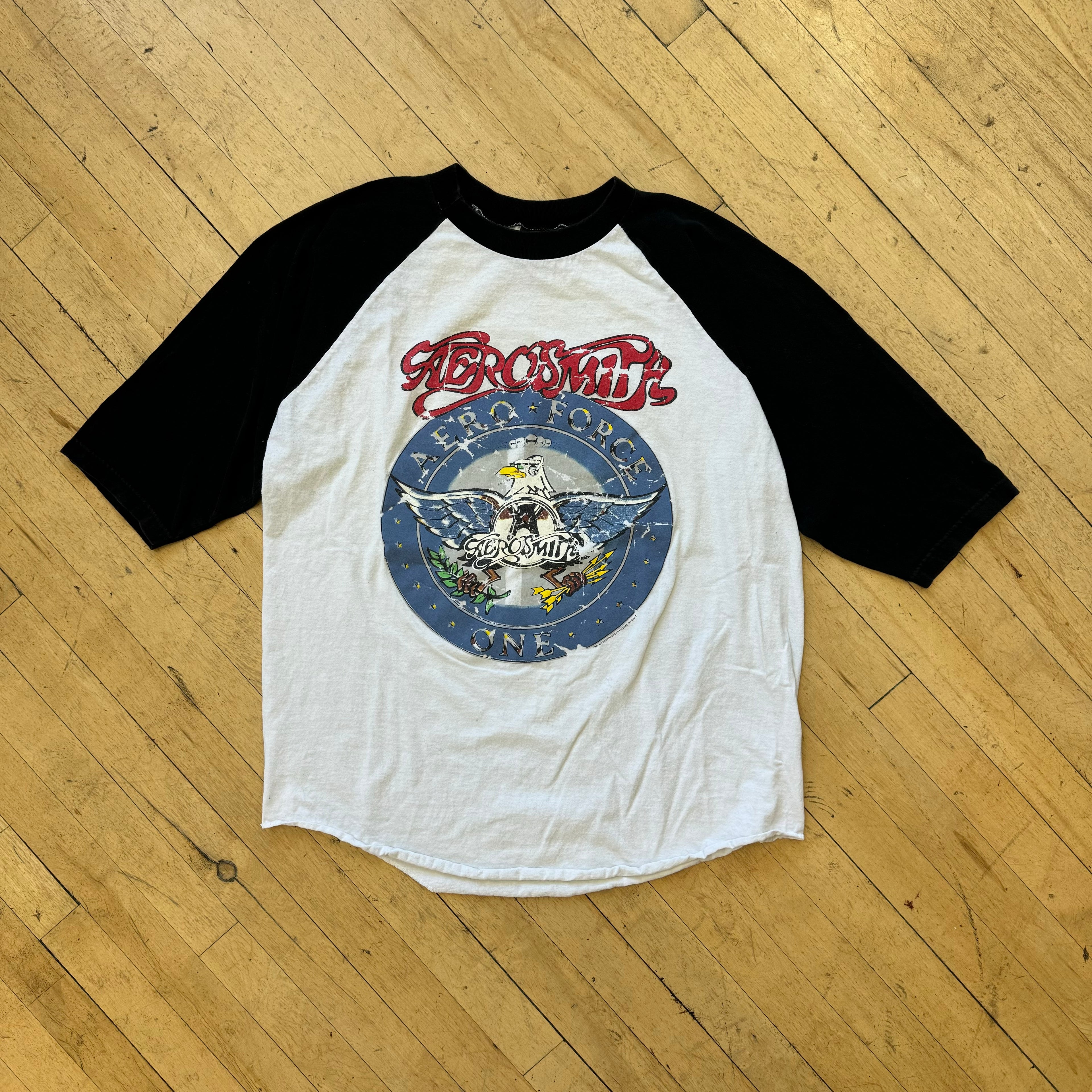 Vintage Aerosmith Band Baseball T-shirt Sz L