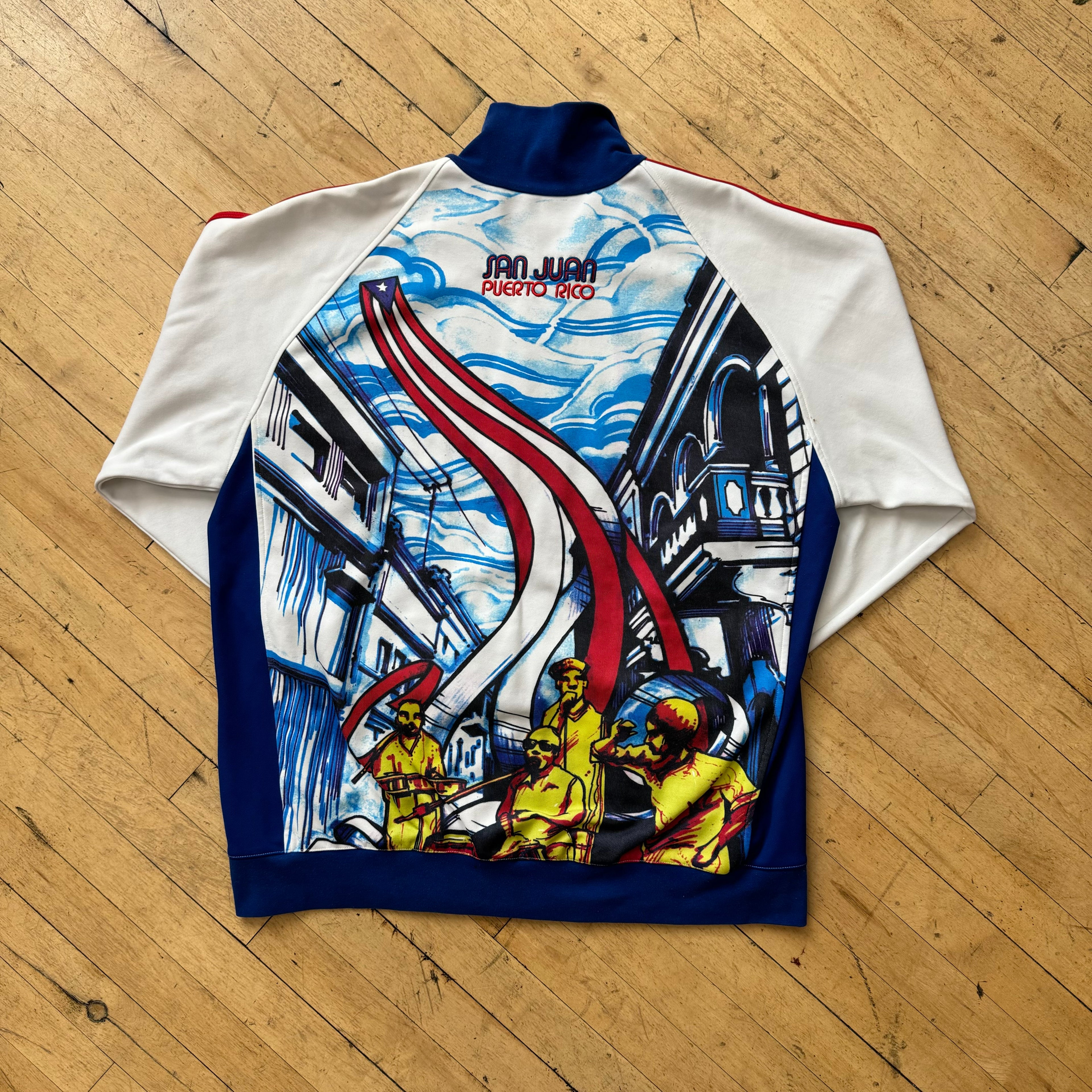 Vintage Adidas Puerto Rico Basketball Jacket Sz XL