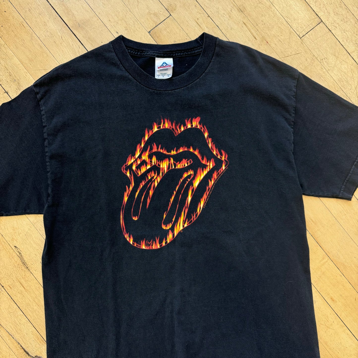 Vintage Rolling Stones Flame Logo  T-shirt Sz L