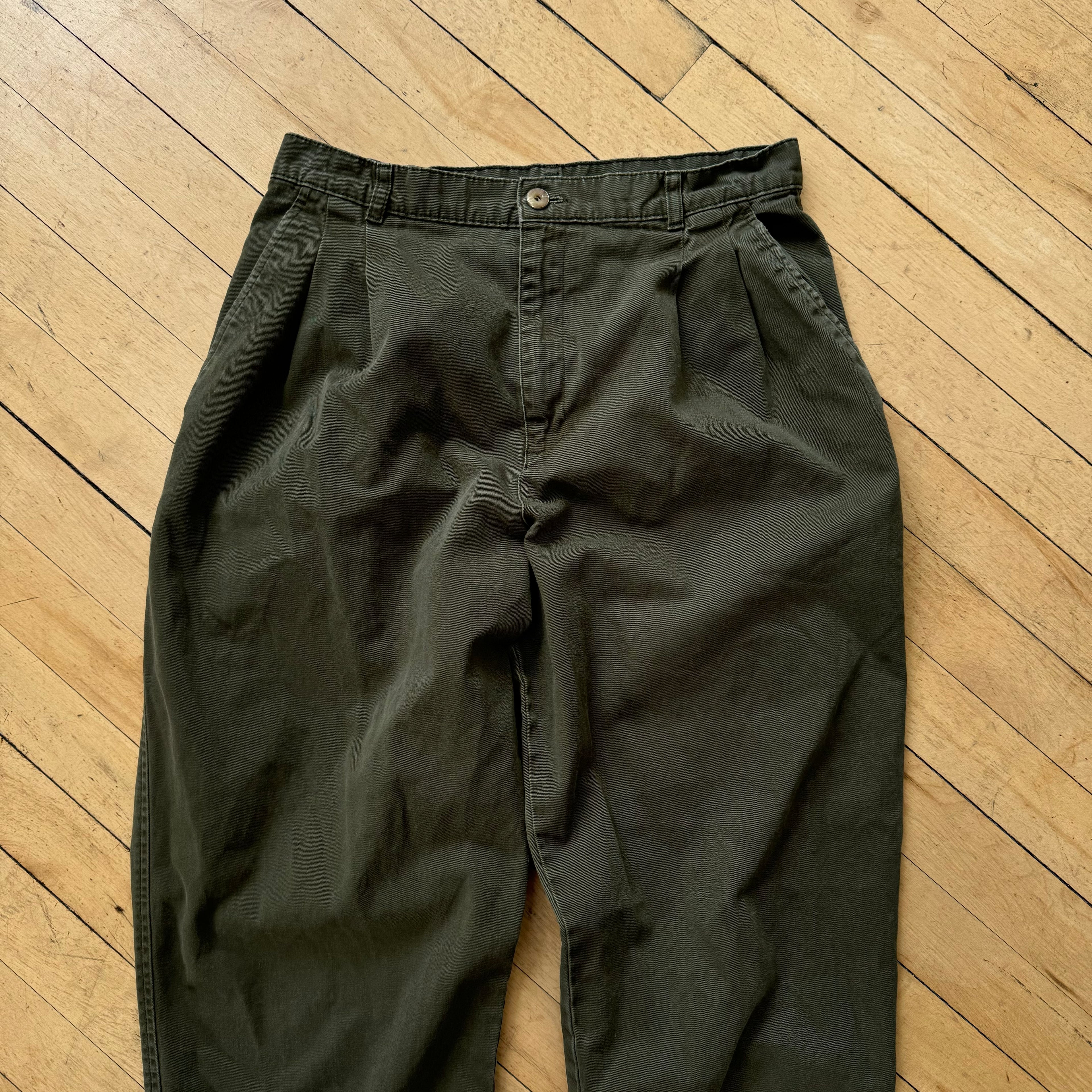 Vintage Olive White Stag Kahki Pants Sz 29