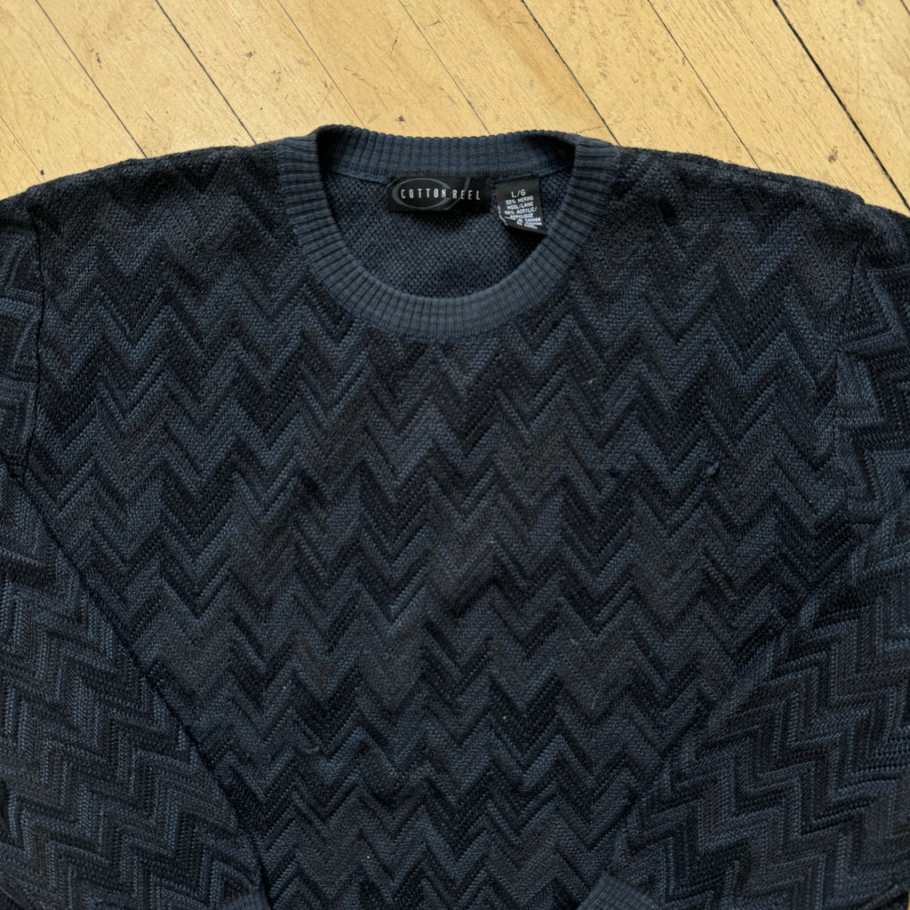 Vintage Cotten Reel Sweater Sz L