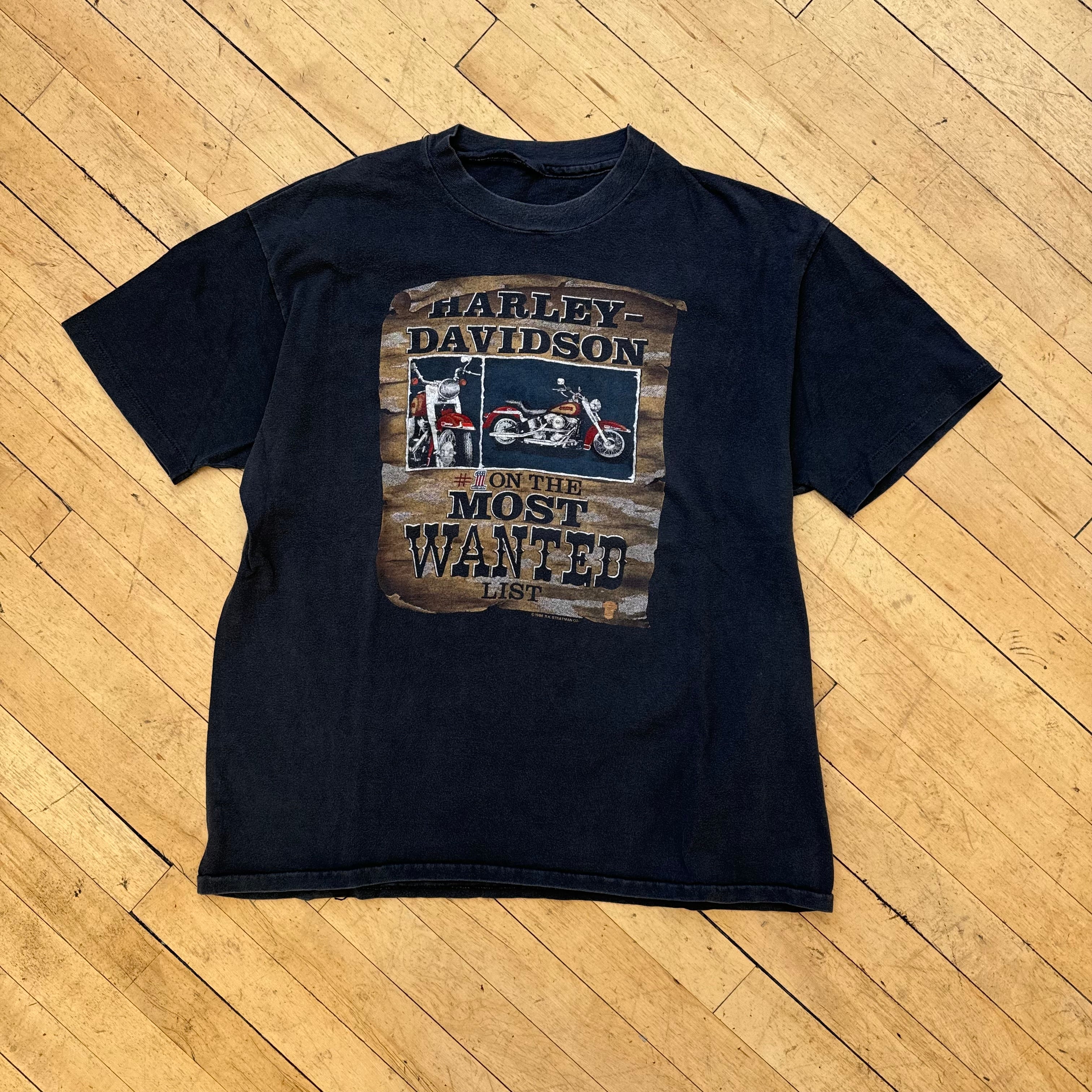 Vintage Harley Davidson #1 Most Wanted T-shirt Sz L
