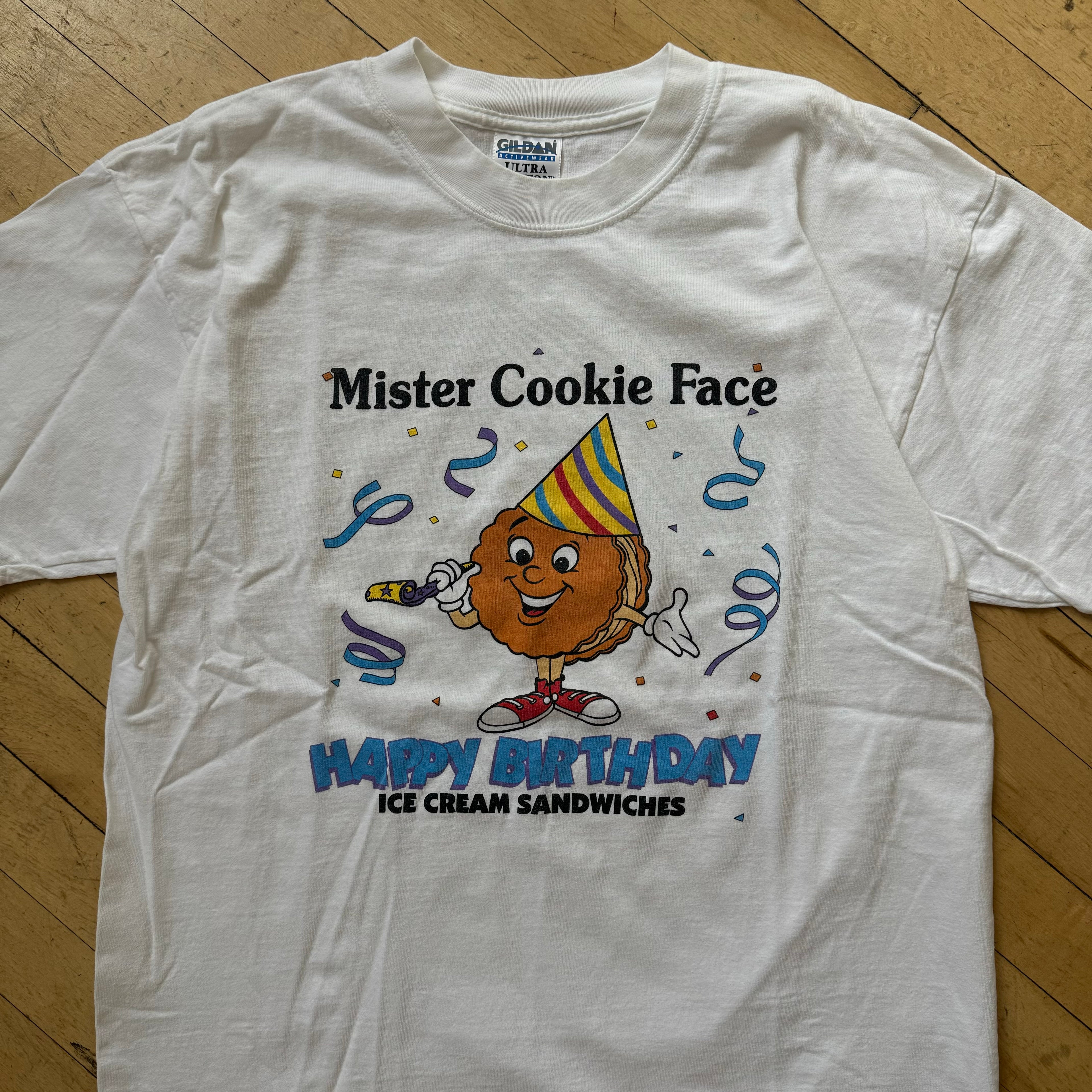 Vintage Minster Cookie Face Ice Cream T-shirt Sz L