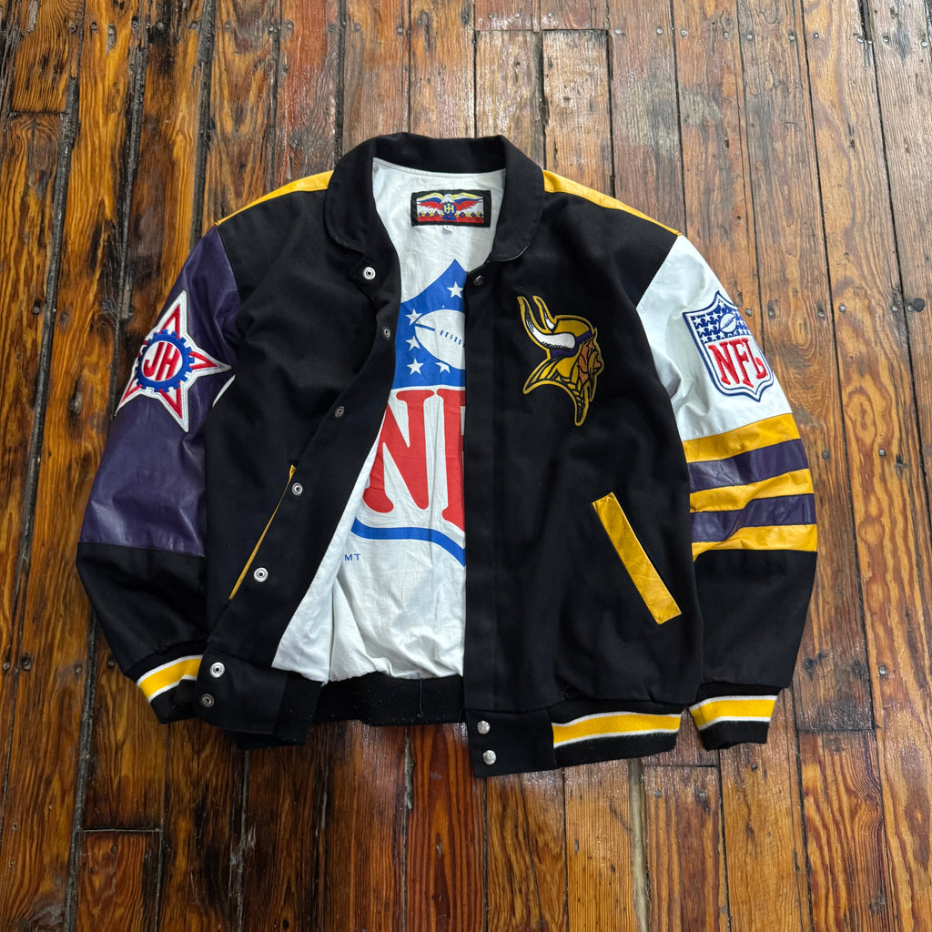 Vintage Jeff Hamilton Minnesota Vikings Jacket Sz L