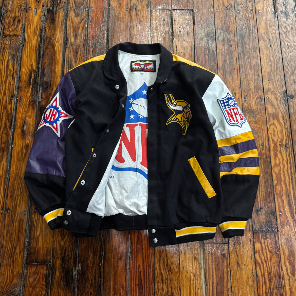 Vintage Jeff Hamilton Minnesota Vikings Jacket Sz L