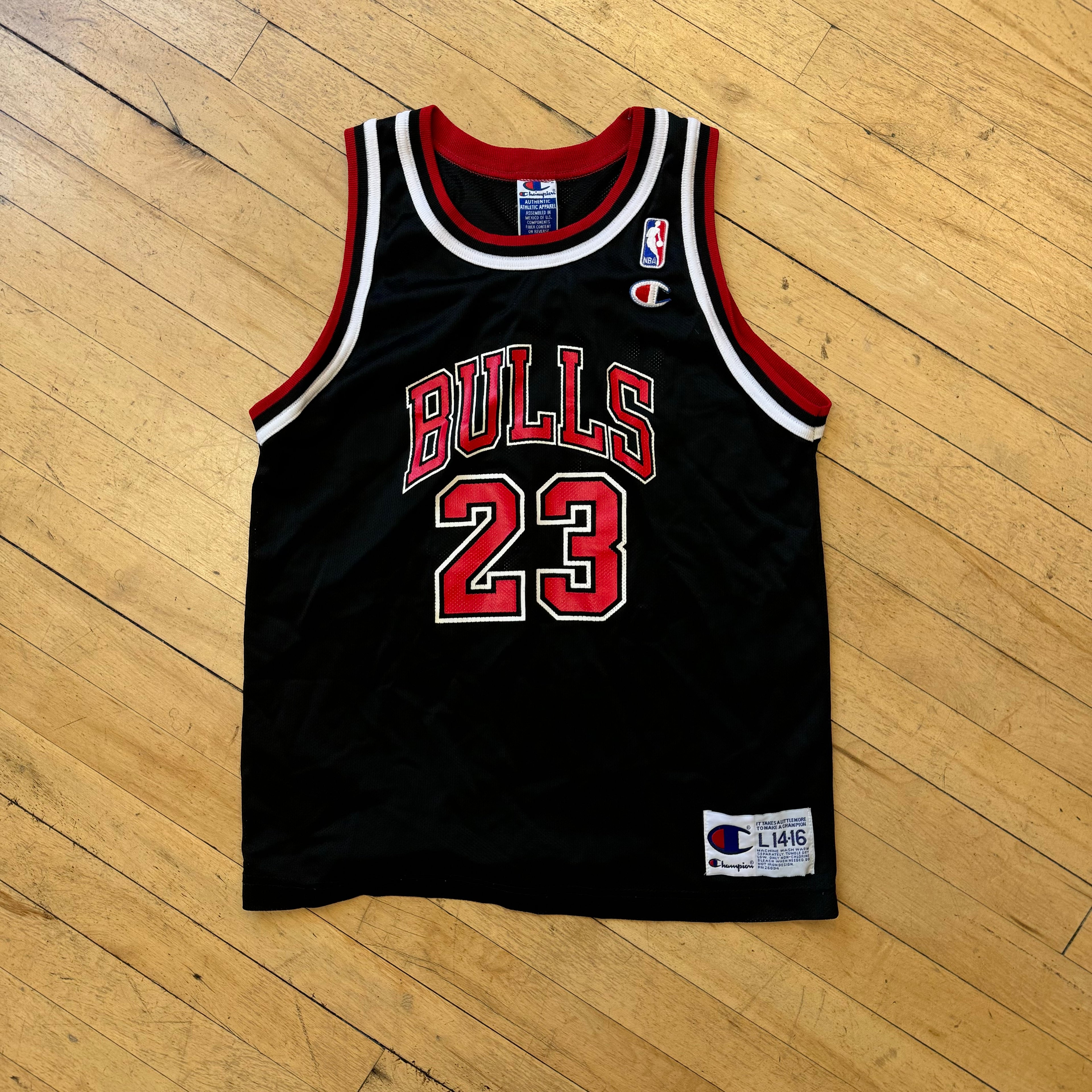 Vintage Champion Bulls “Jordan” Jersey Sz YTH L