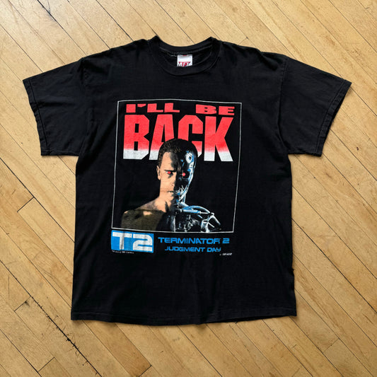 Vintage 91’ I’ll Be Back Terminator 2 Movie T-shirt Sz L