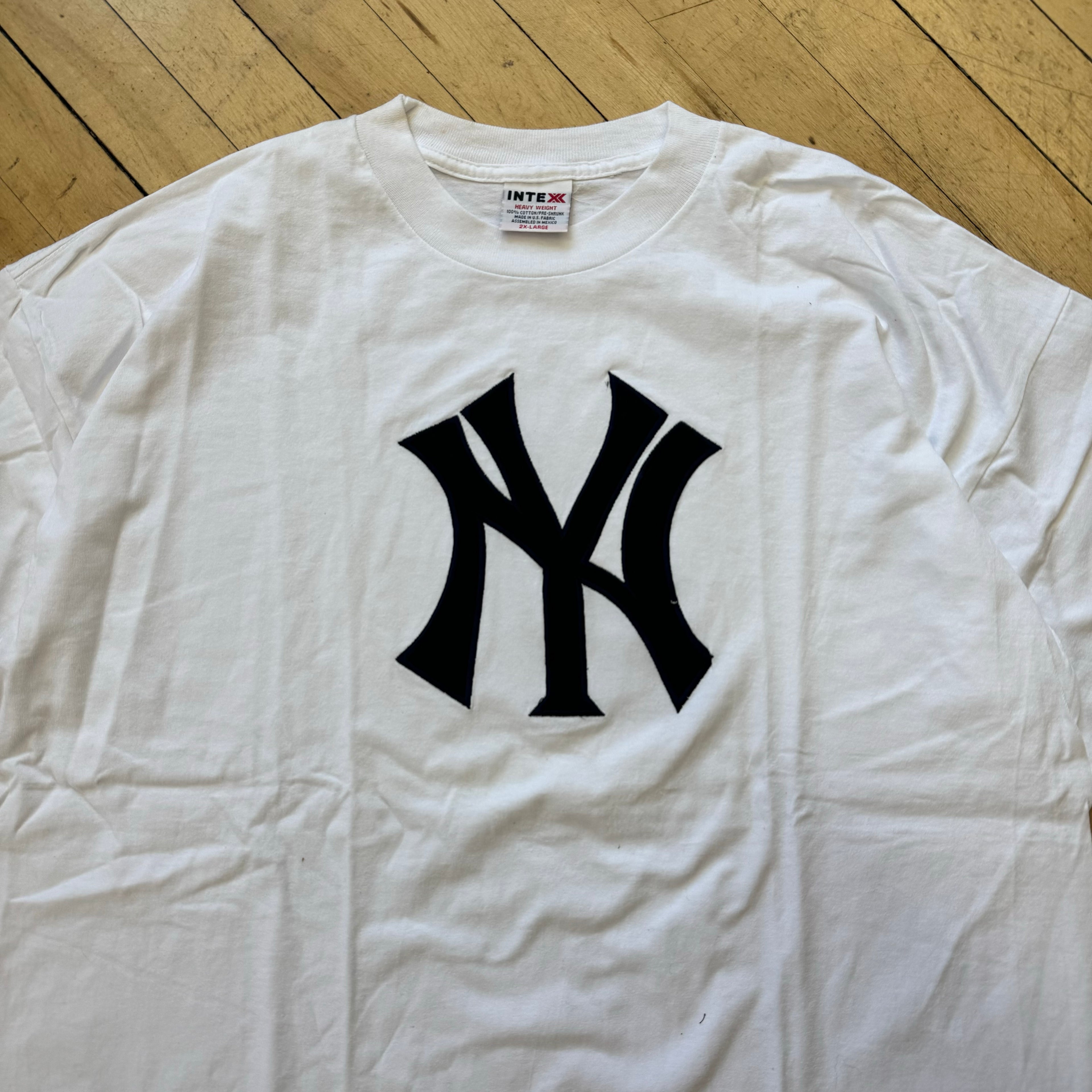 Vintage Yankees Embroidered Logo T-shirt Sz XXL