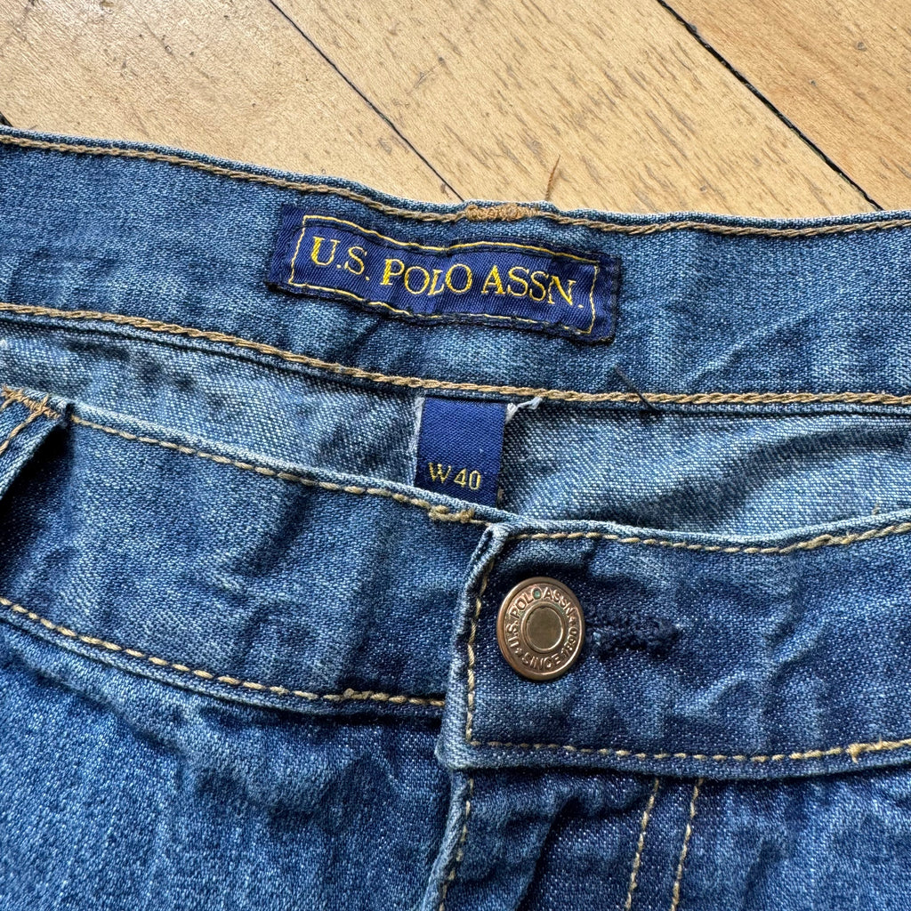 Vintage Polo US ASSN Denim Jean Shorts Sz 40