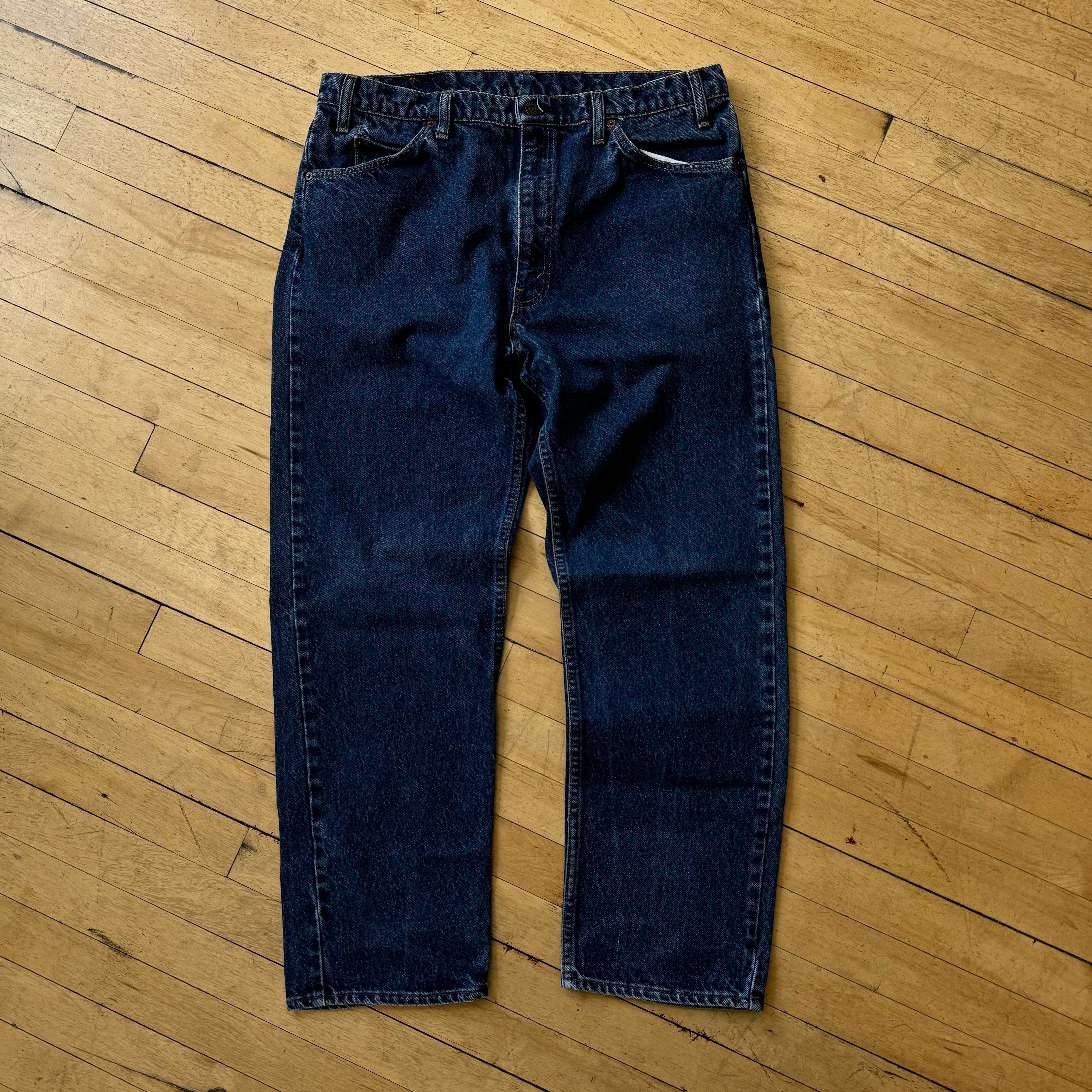 Vintage Orange Tab Levi Dark Wash Jeans Sz 34x32