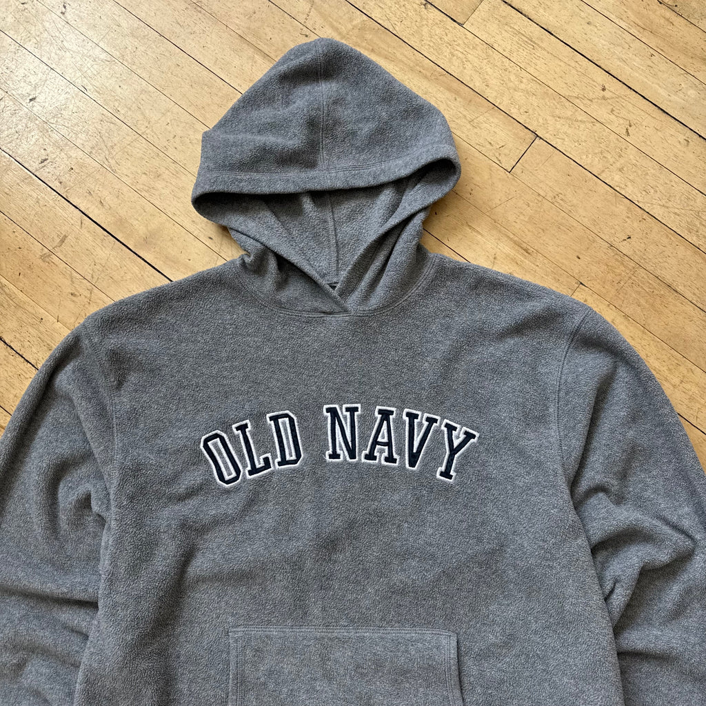 Vintage Old Navy SpellOut Fleece Hoodie Sz XL