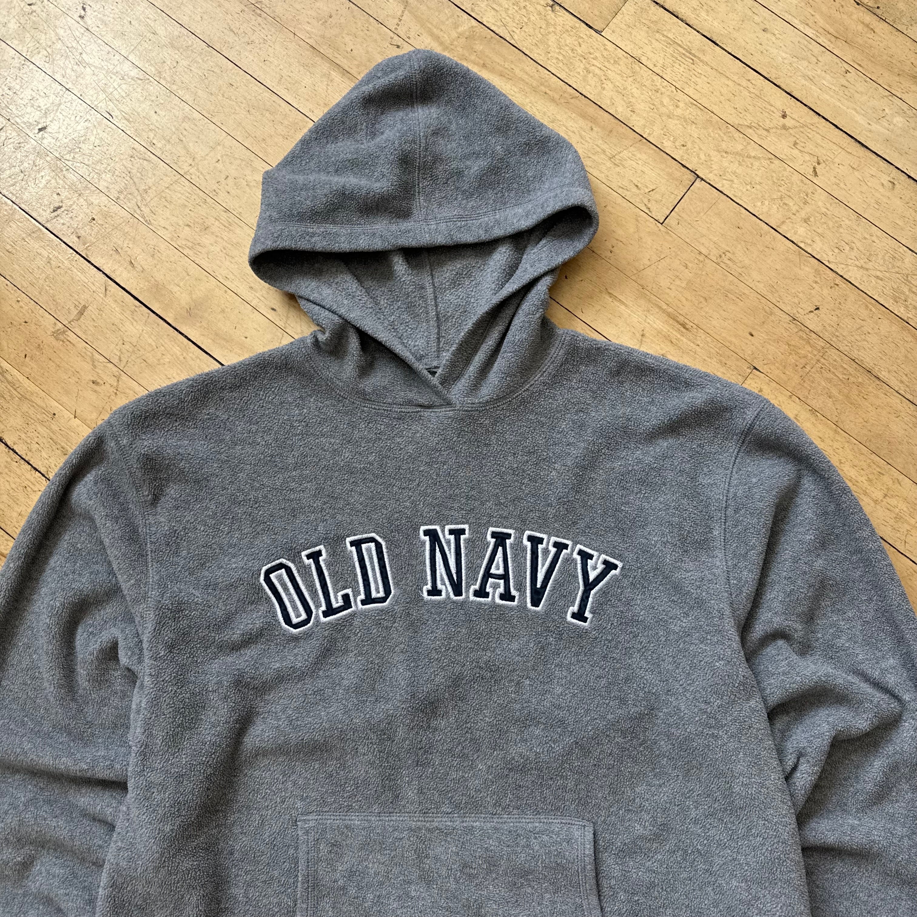 Vintage Old Navy SpellOut Fleece Hoodie Sz XL