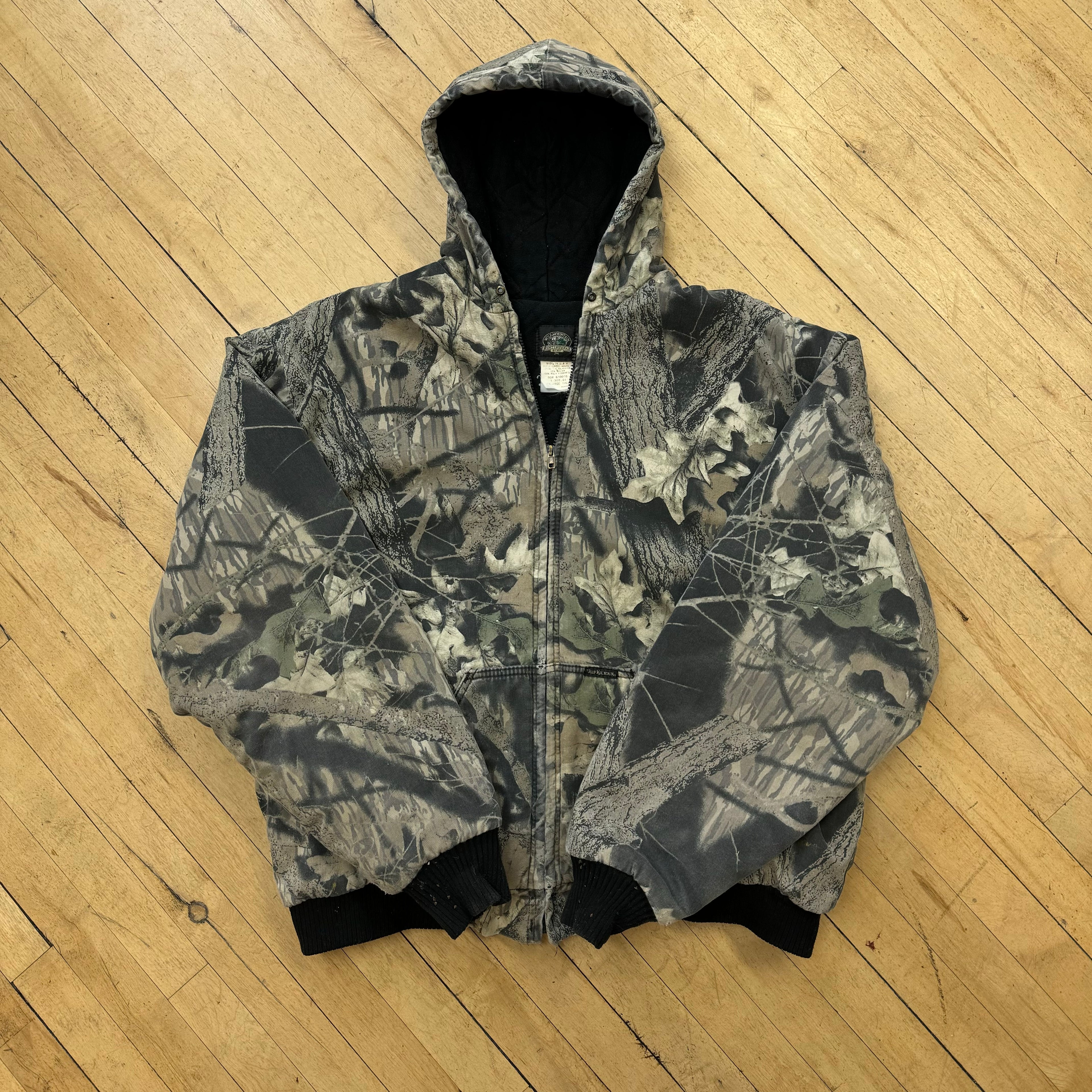 Vintage Camo Wolf Mountain Workwear Jacket Sz XL