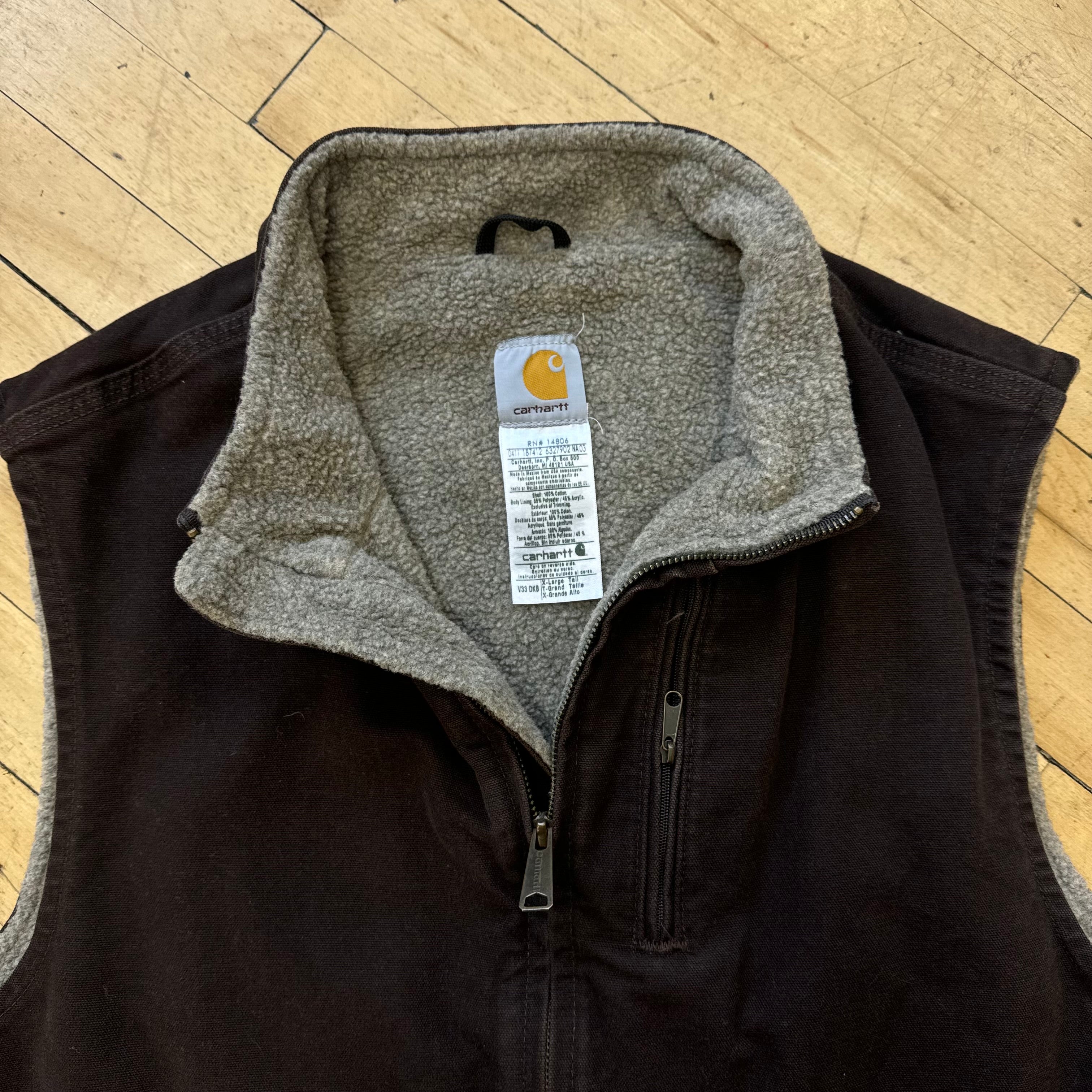Vintage Brown Carhartt Vest Sz XL