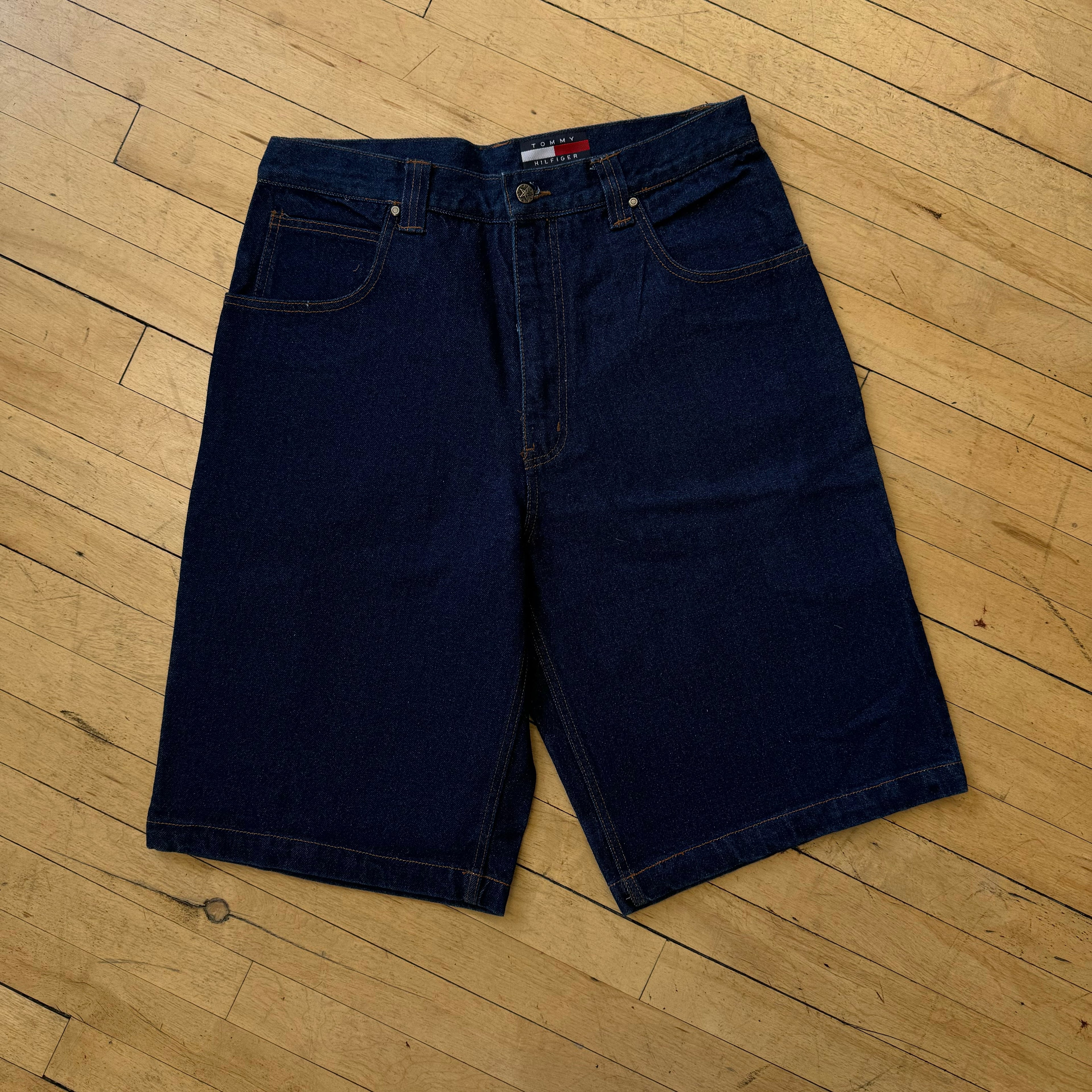 Vintage Bootleg Tommy Big Patch Denim Jorts