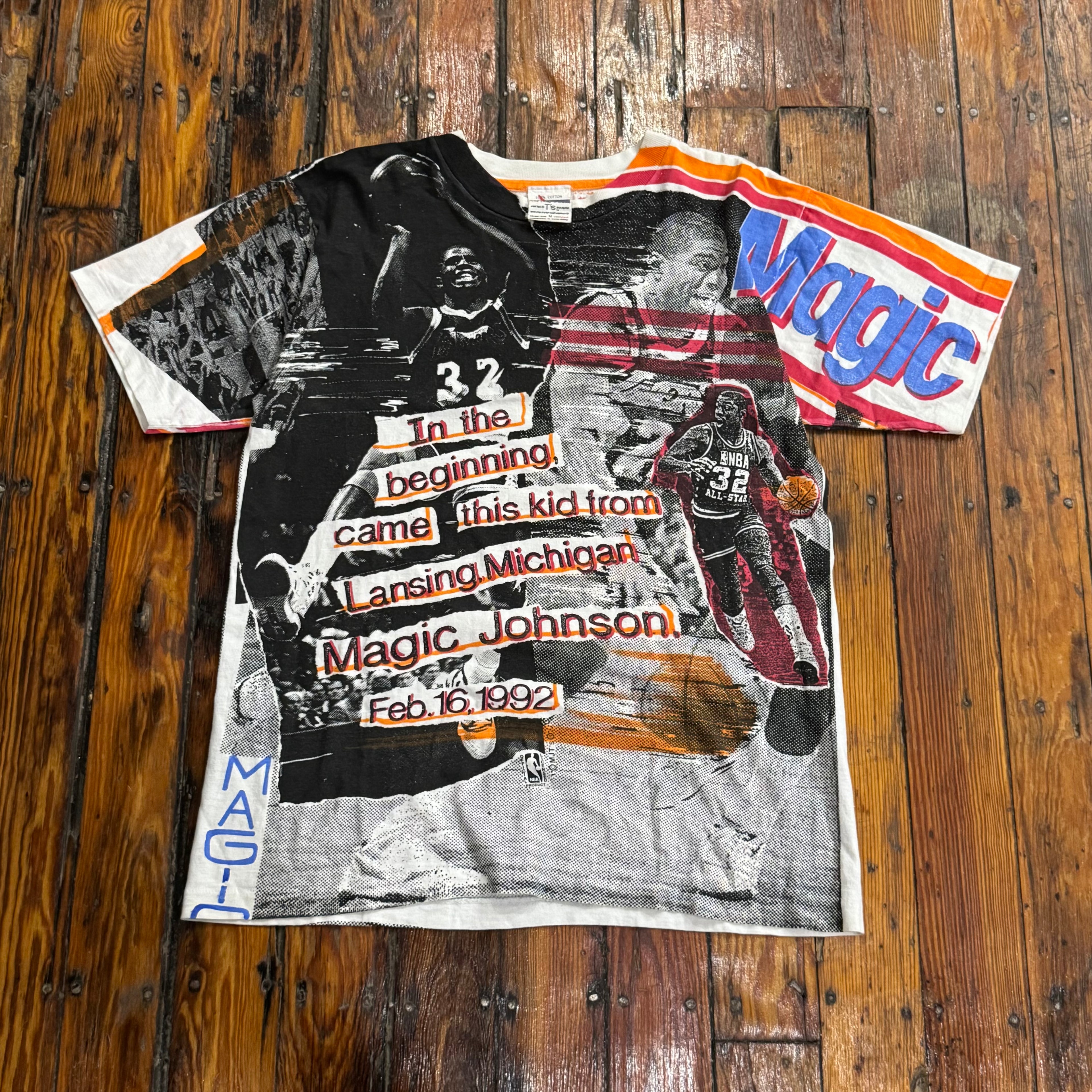 Vintage Magic Johnson AOP T-shirt Sz L