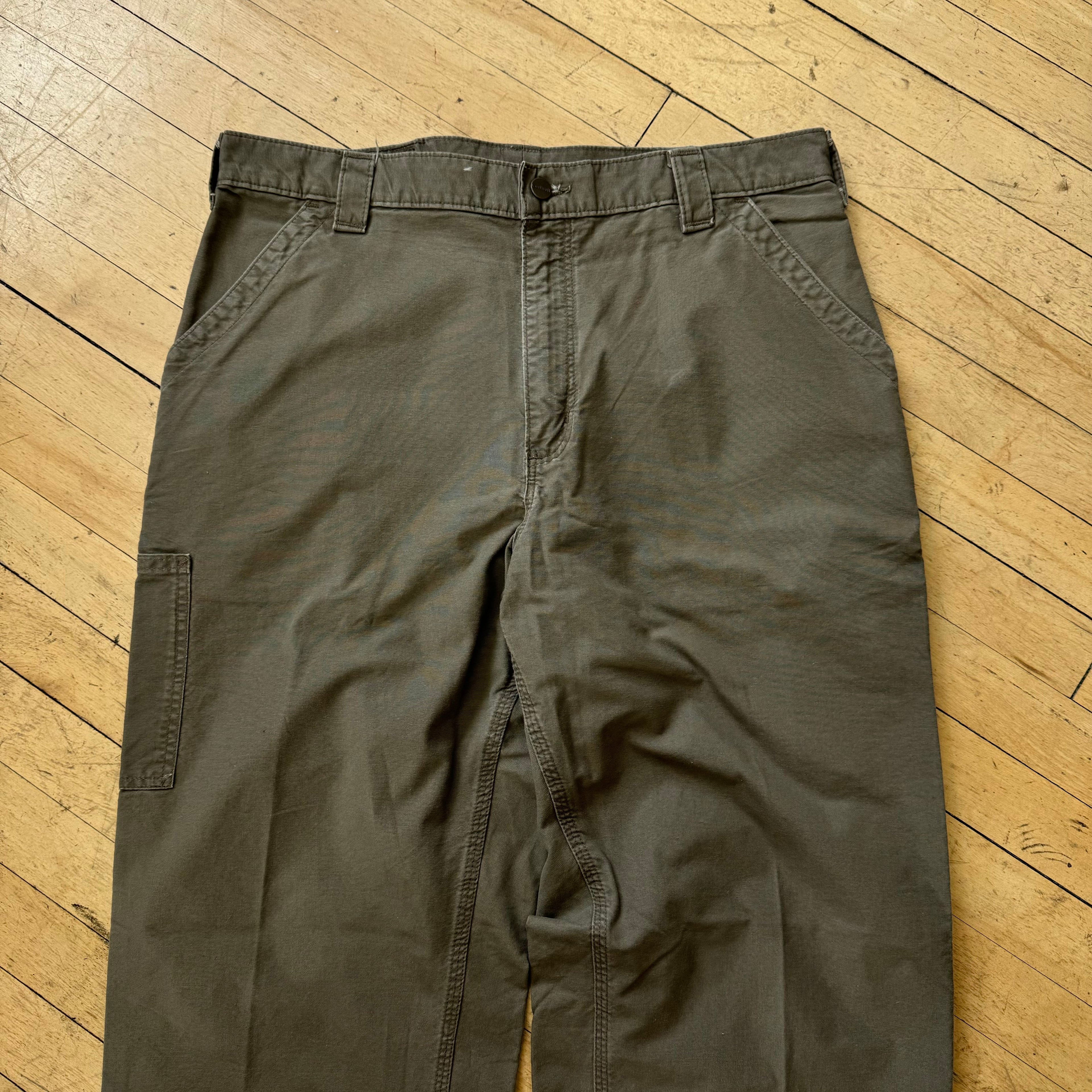 Vintage Olive Carhartt Khaki Cargo Pants Sz 34x34