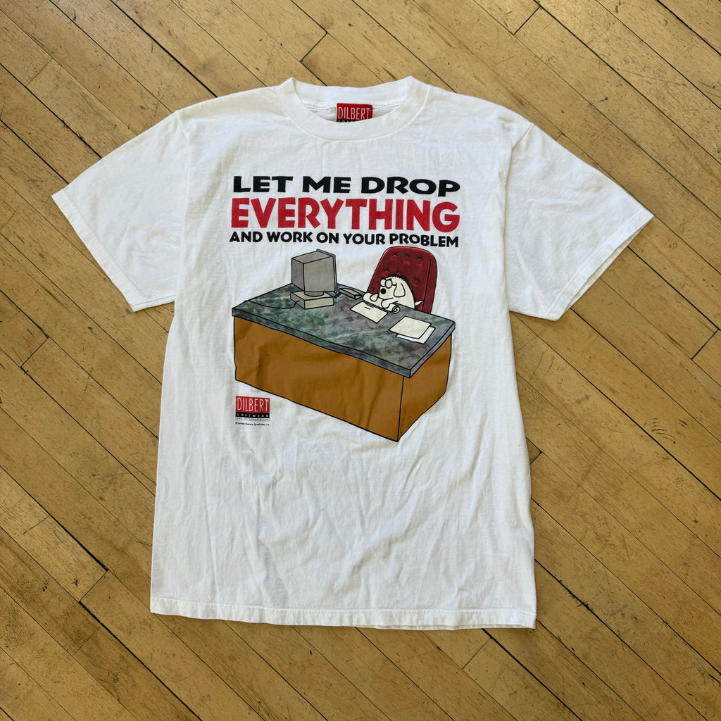 Vintage Dilbert Let me drop Everything T-shirt Sz L