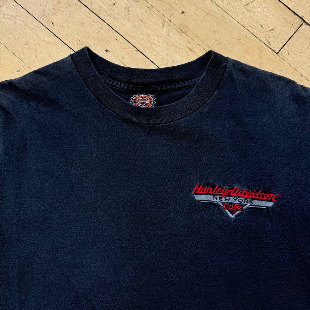Harley Davidson Cafe Embroidered T-shirt Sz L