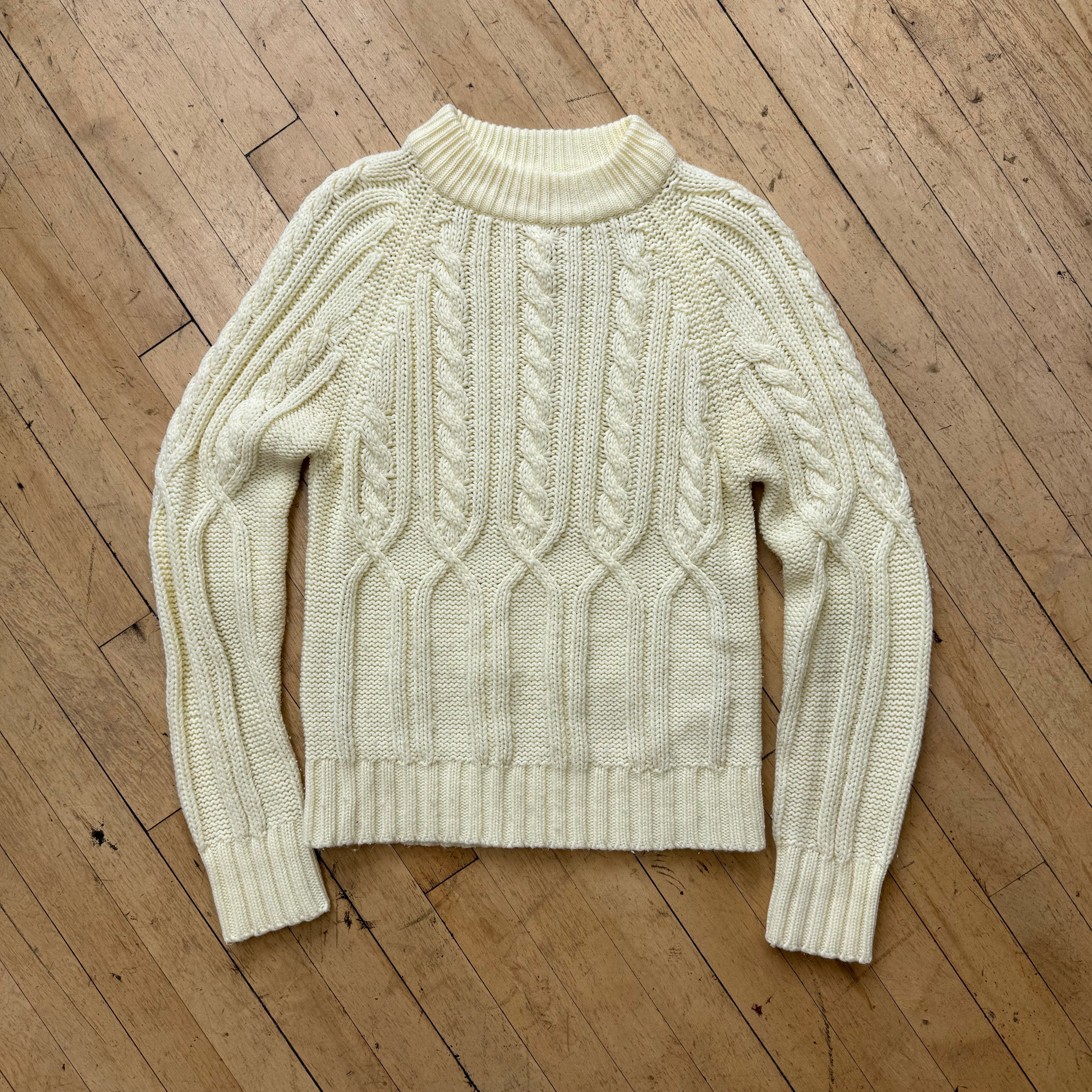 Vintage Cream Knit Sweater Sz S