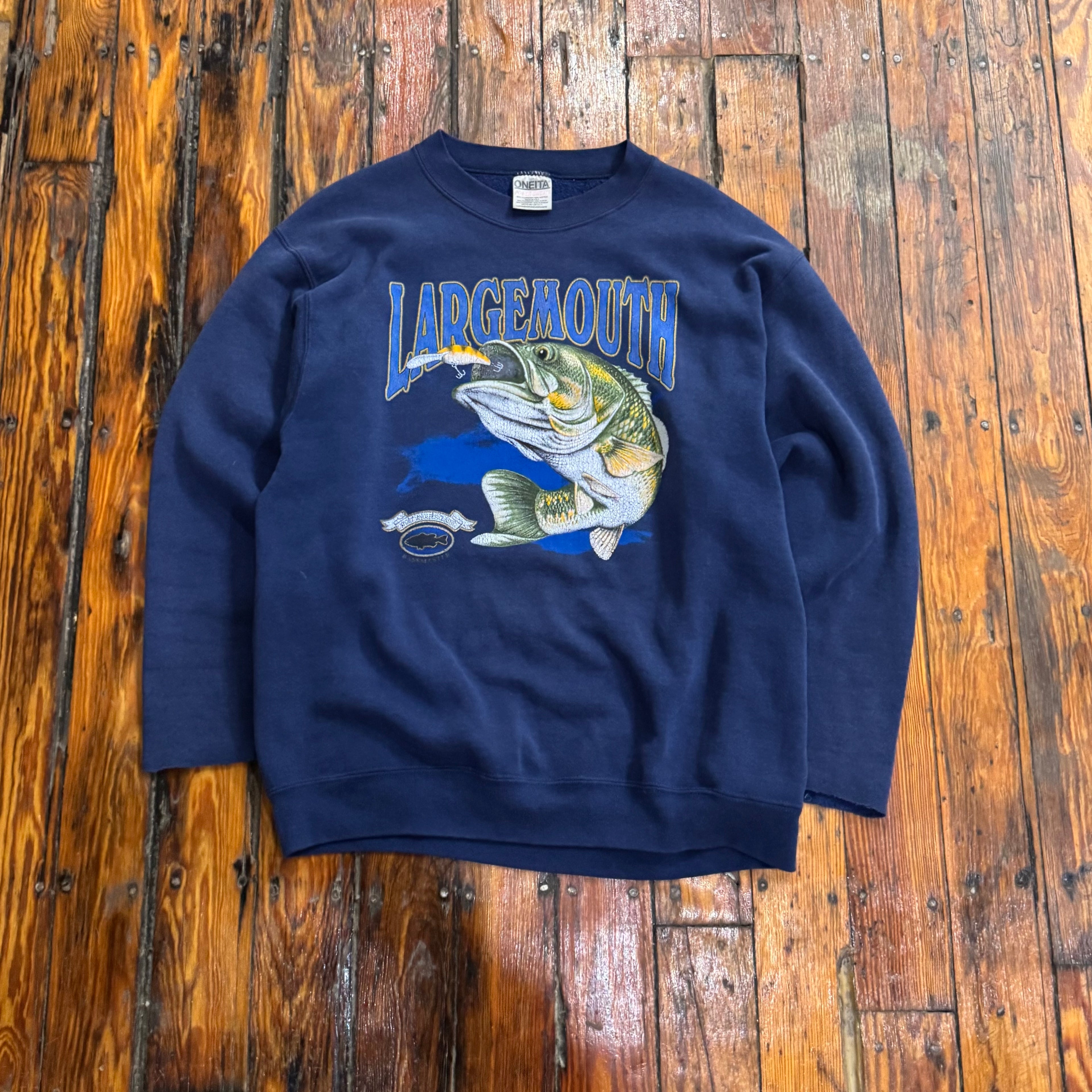 Vintage Large Mouth Bass Crewneck Sz L