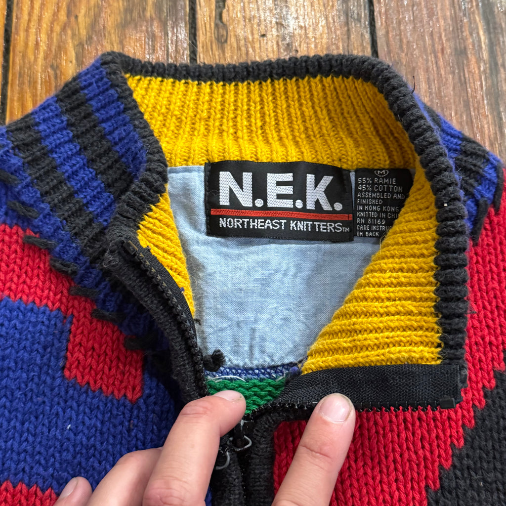 Vintage Northeast Knit Sweater Zip-Up Sz M