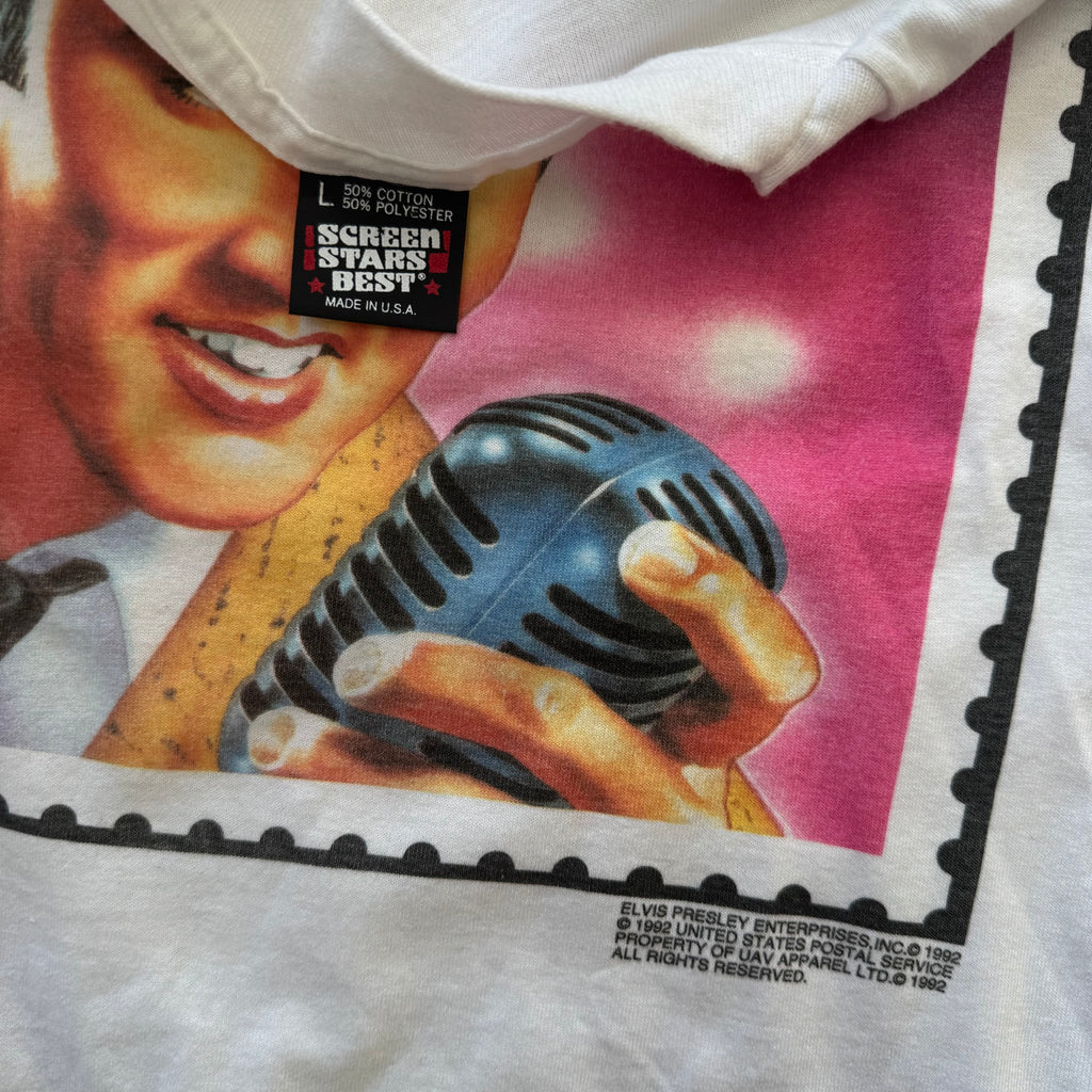 Vintage Elvis Presley Stamp T-shirt Sz L
