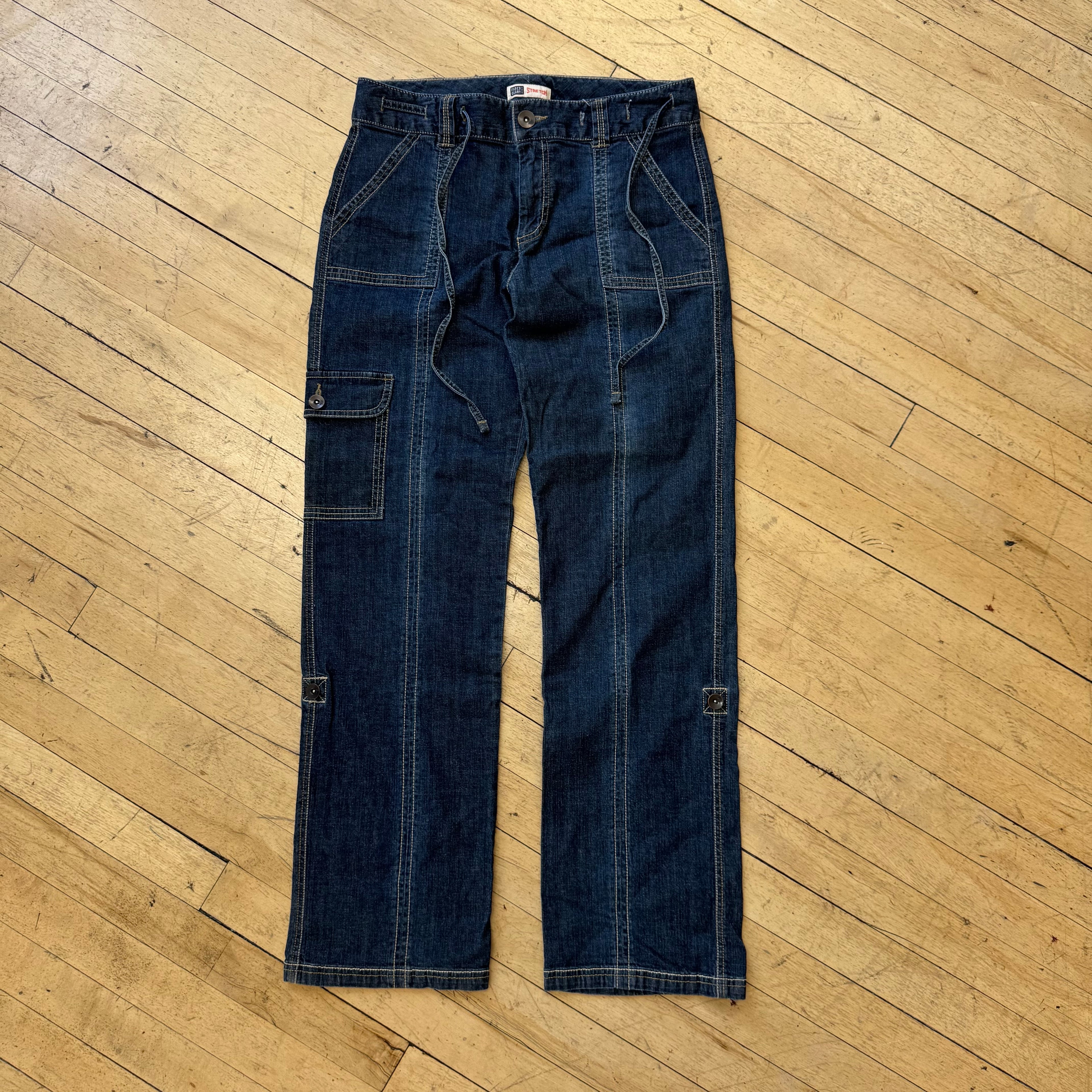 Y2K Women’s Faded Glory Denim Cargo Jeans Sz 4