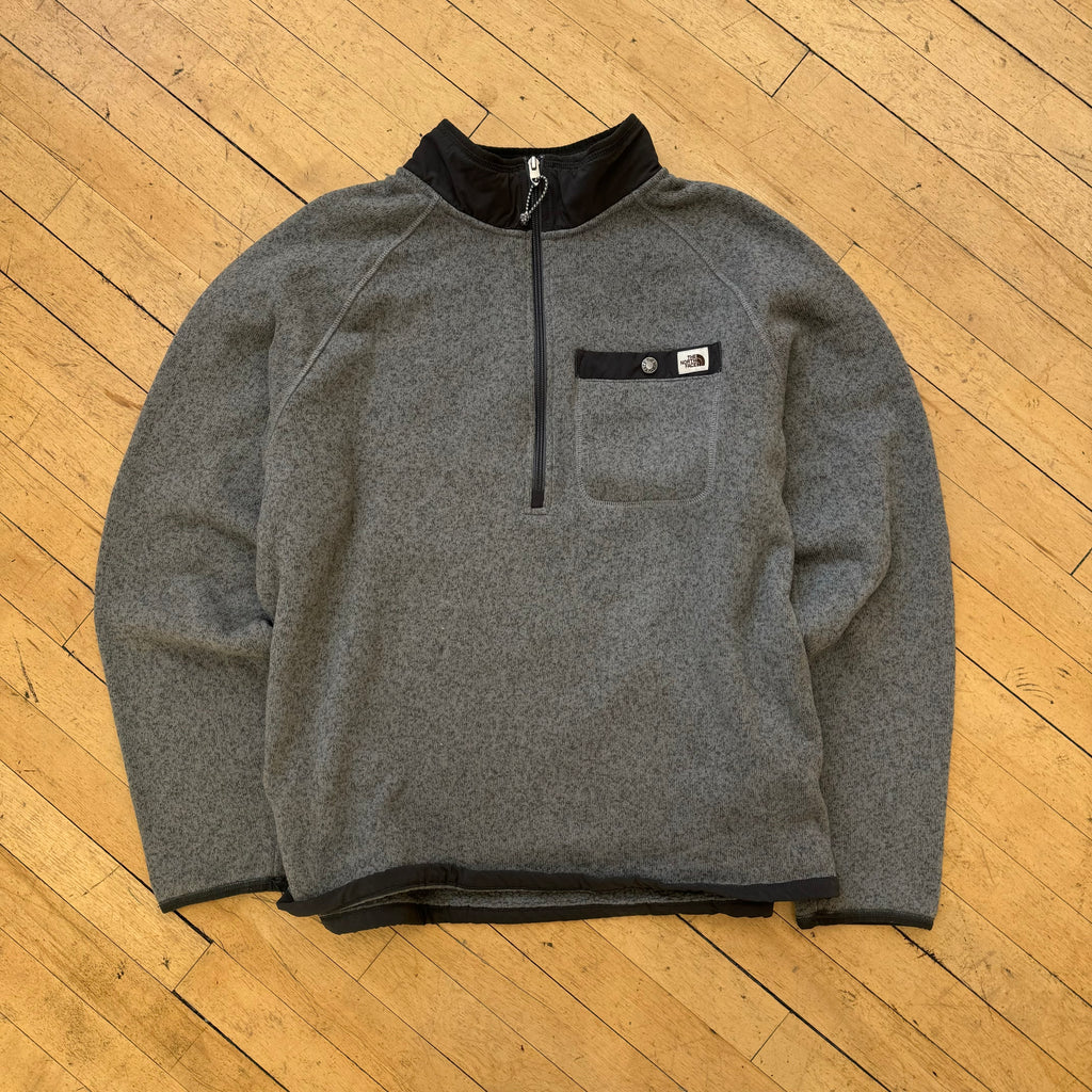 North Face Quarter Zip Fleece Jacket Sz L