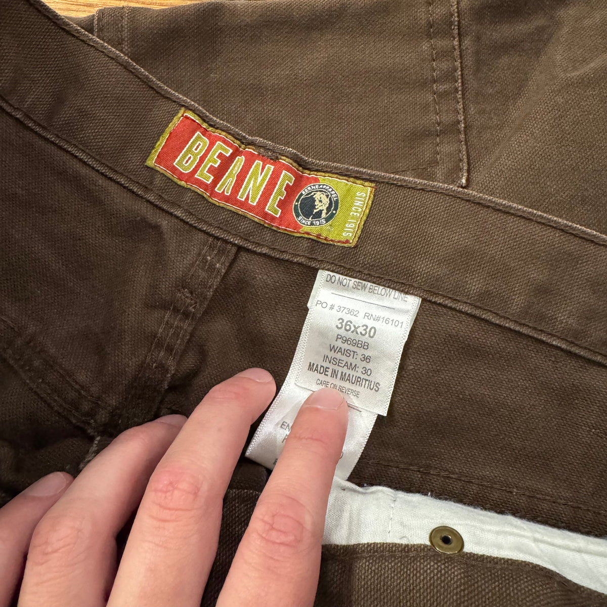 Vintage Berne Brown Denim Jeans Sz 36x30