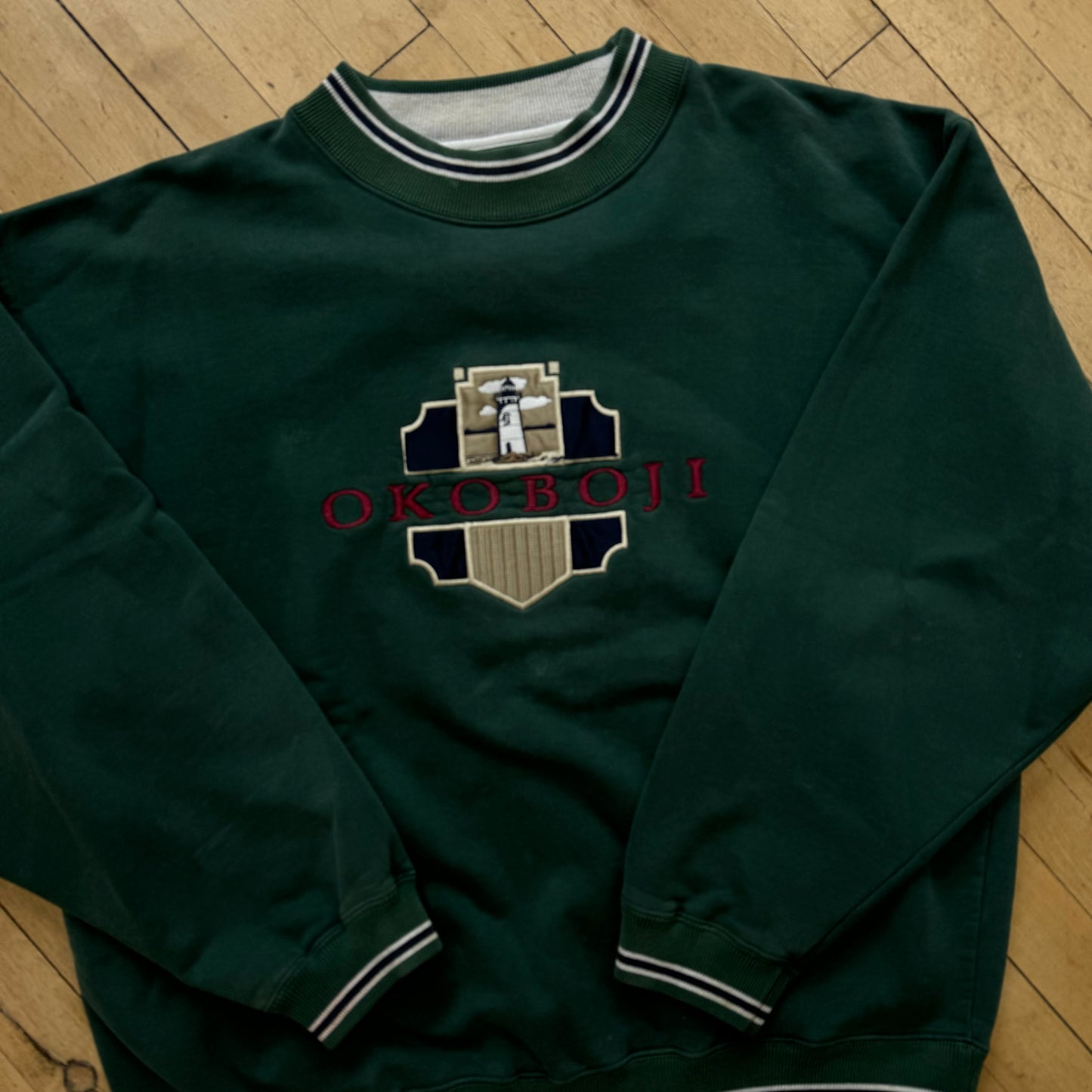 Vintage Okoboji SpellOut CrewNeck Sz L