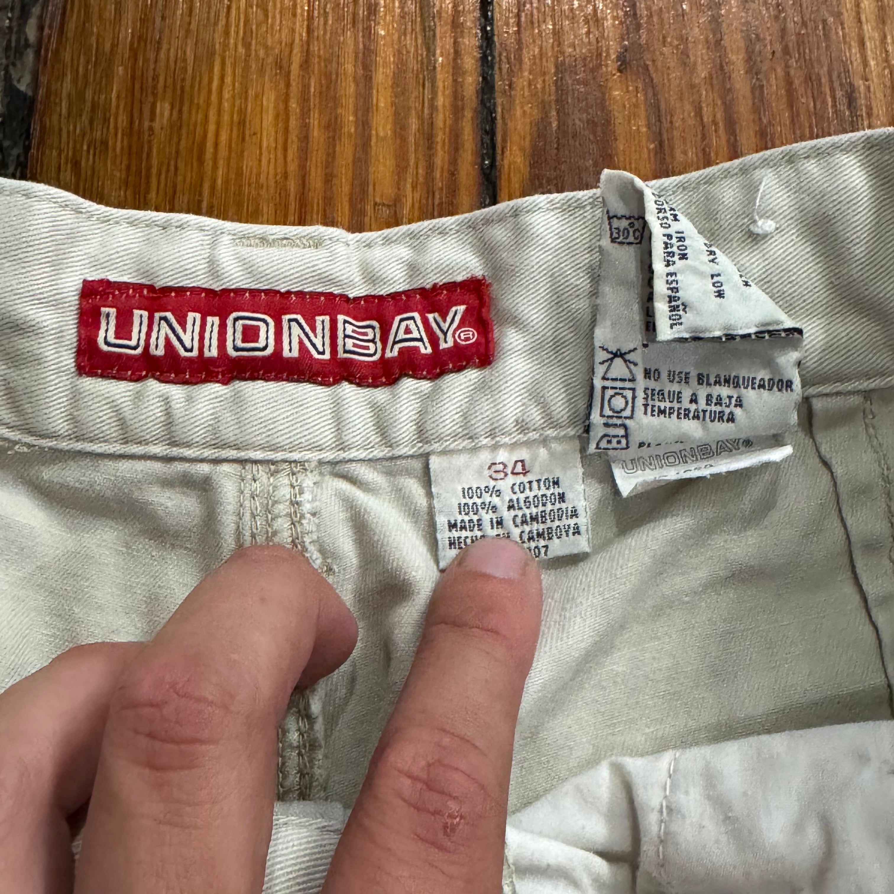 Vintage Union Bay White Khaki Shorts Sz 34