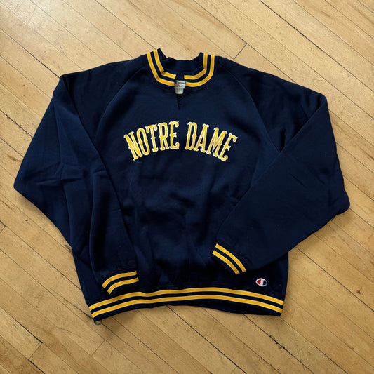 Vintage Champion Notre Dame SpellOut CrewNeck Sz XL