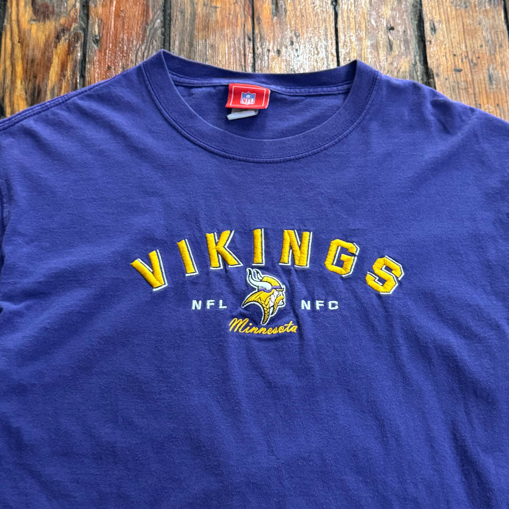 Vintage Minnesota Vikings SpellOut T-shirt Sz L