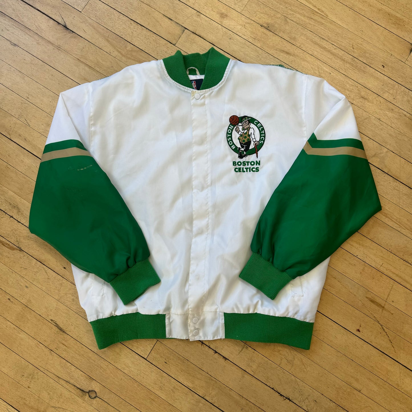 Y2K Boston Celtics Bomber Jacket Sz XXL