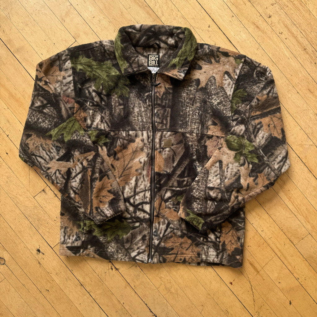 Vintage Camo Fleece Zip-Up Jacket Sz L
