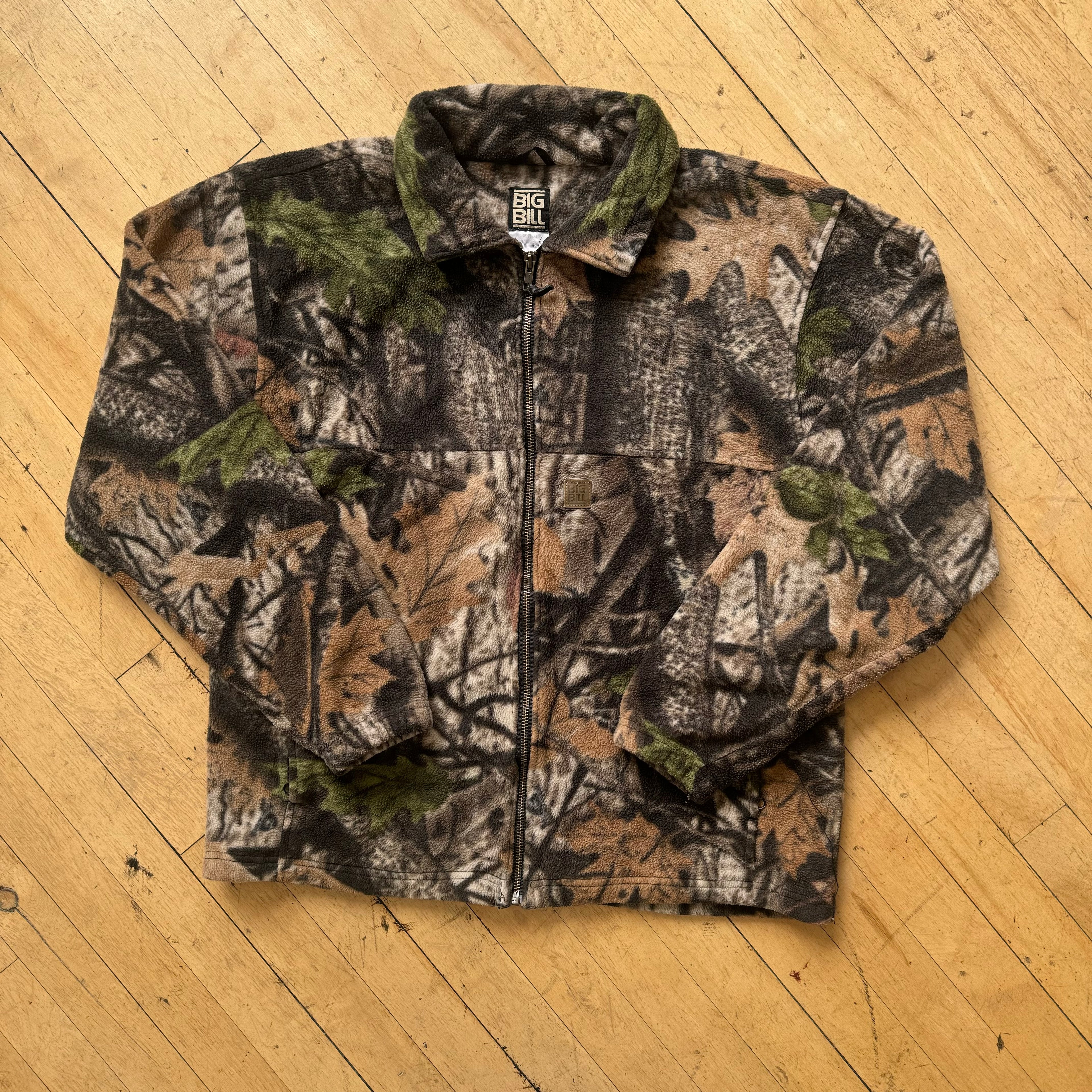 Vintage Camo Fleece Zip-Up Jacket Sz L