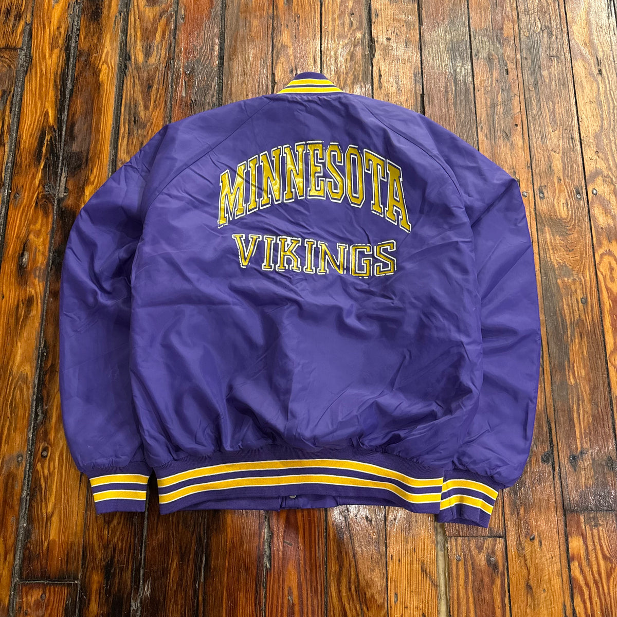 Vintage Minnesota Vikings Bomber Jacket Sz L