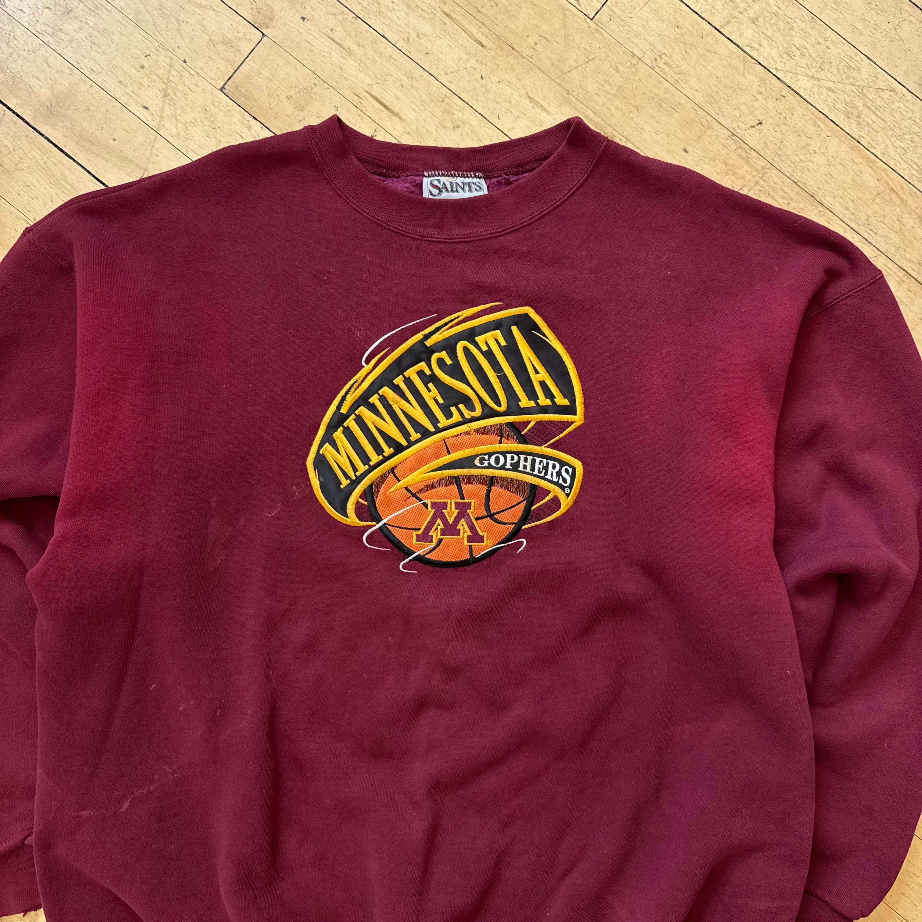 Vintage Minnesota Gophers Basketball Crewneck Sz XL