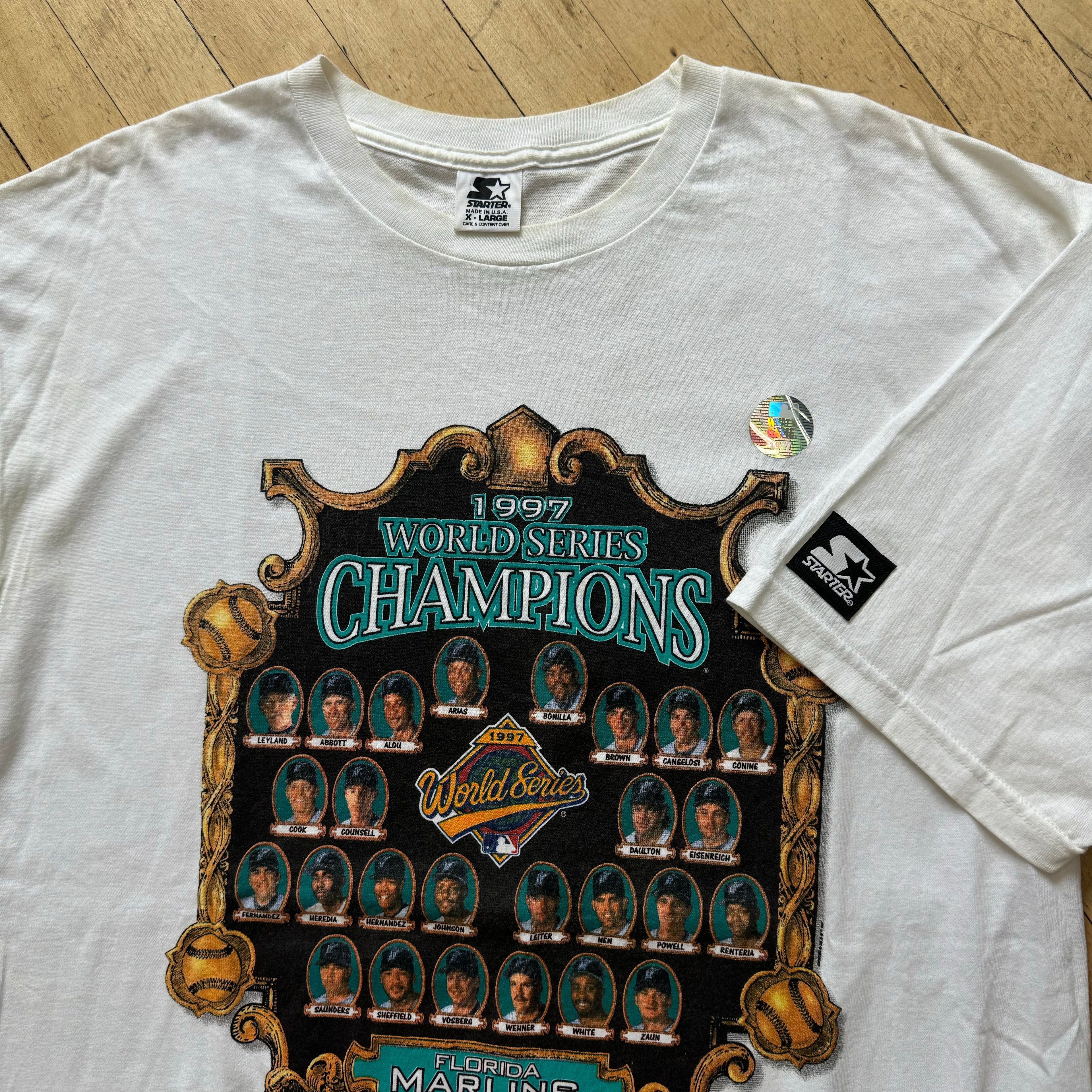 Vintage Florida Marlins World Series Champions T-shirt Sz XL