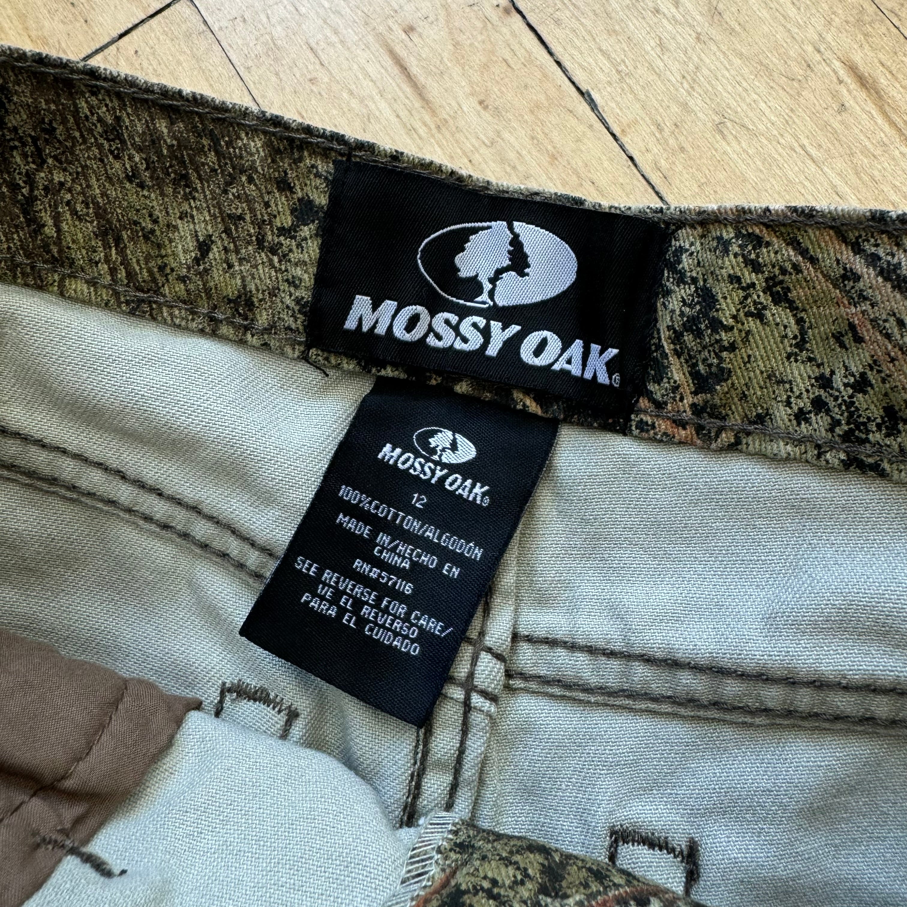 Vintage Camo Mossy Oak Denim Jeans Sz YTH 12