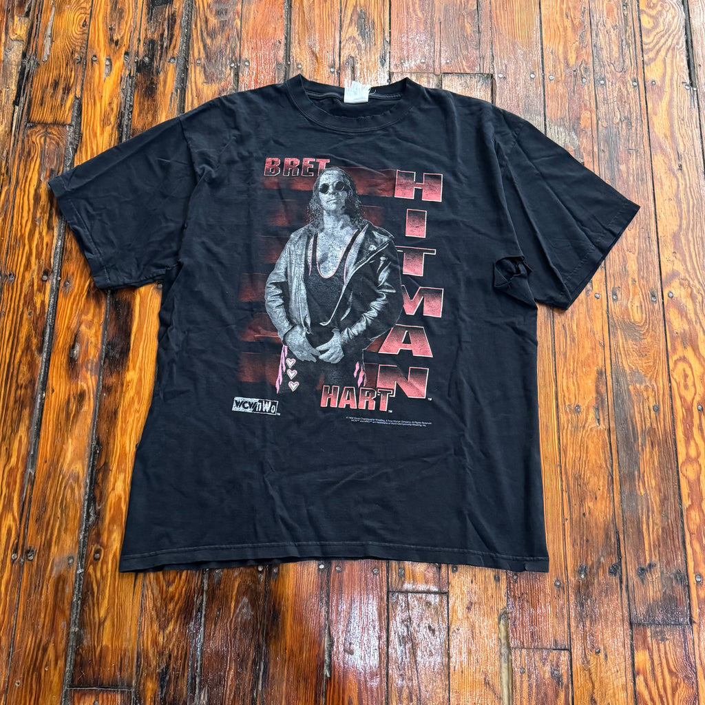 Vintage Thrashed Brett Hart Hitman T-shirt Sz XL