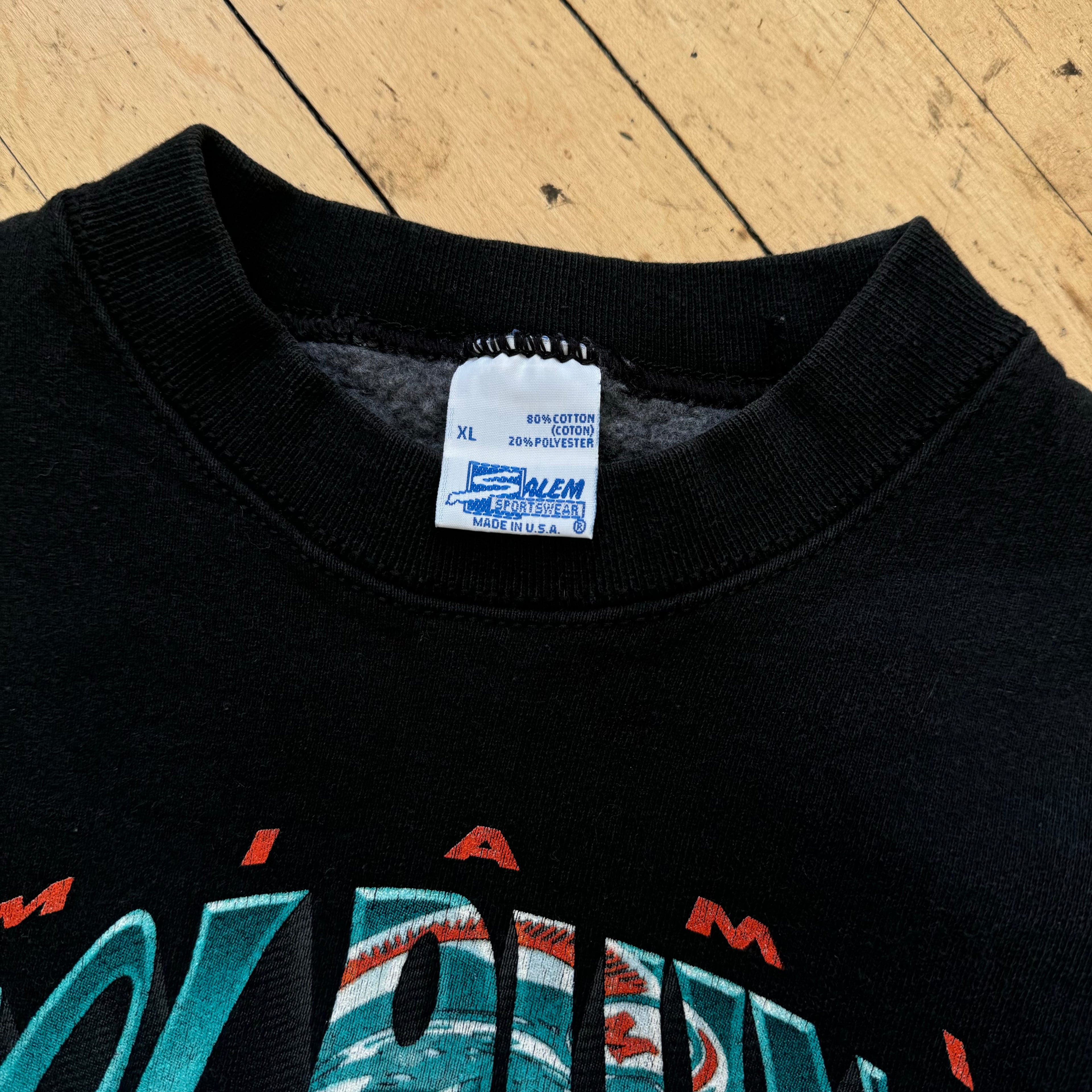 Vintage Salem Miami Dolphins Helmet Crewneck Sz XL